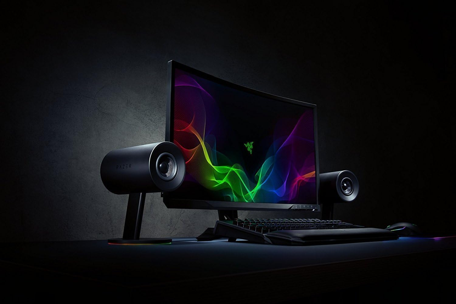 Razer Nommo Chroma 2.0 - Gaming Speakers with Razer Chroma RGB - Black image number 1