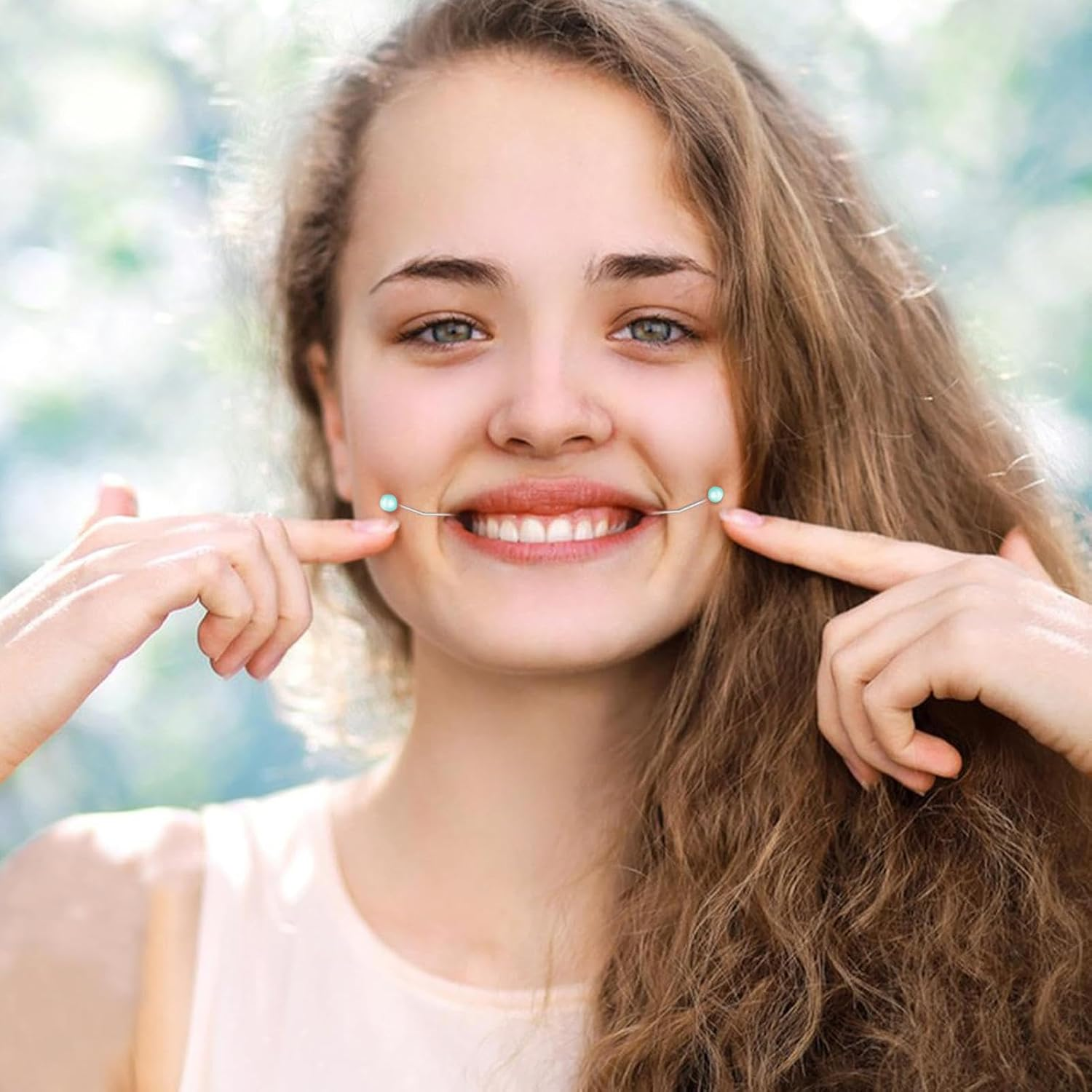 Dimple Maker, Natural Dimple Maker Cheeks, Smile Face Trainer Dimple Maker for Cheeks Cheek Exercisers Cheek Beauty Tool for Women Girls Gifts - Blue image number 5