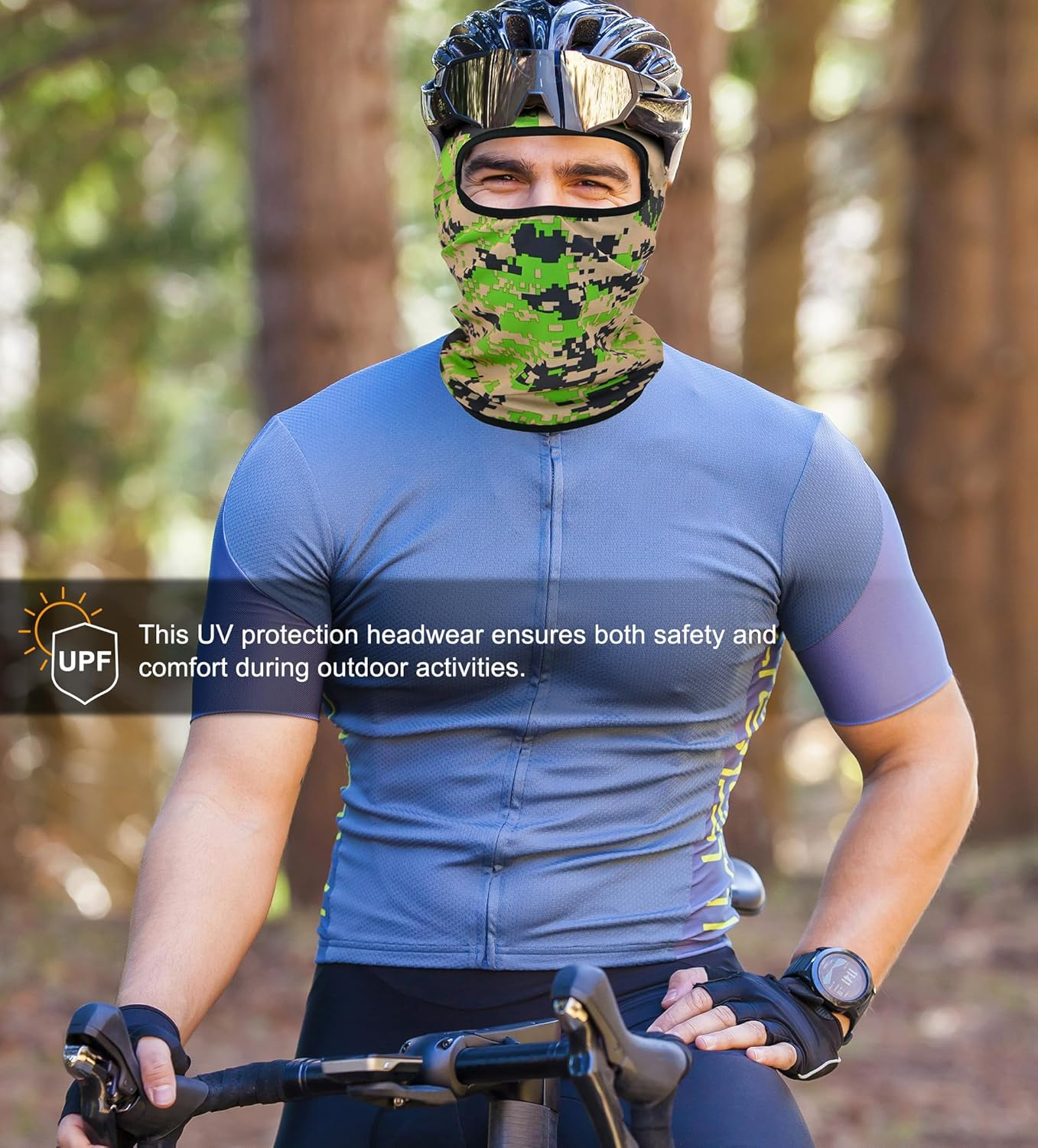 YBVABE Balaclava Face Mask - Neck Gaiter Adjustable, Windproof, UV Protection Hood, Summer Cooling, for Skiing, Snowboarding, Motorcycle Breathable Ice Silk Motorcycle Scarf for Men & Women image number 6