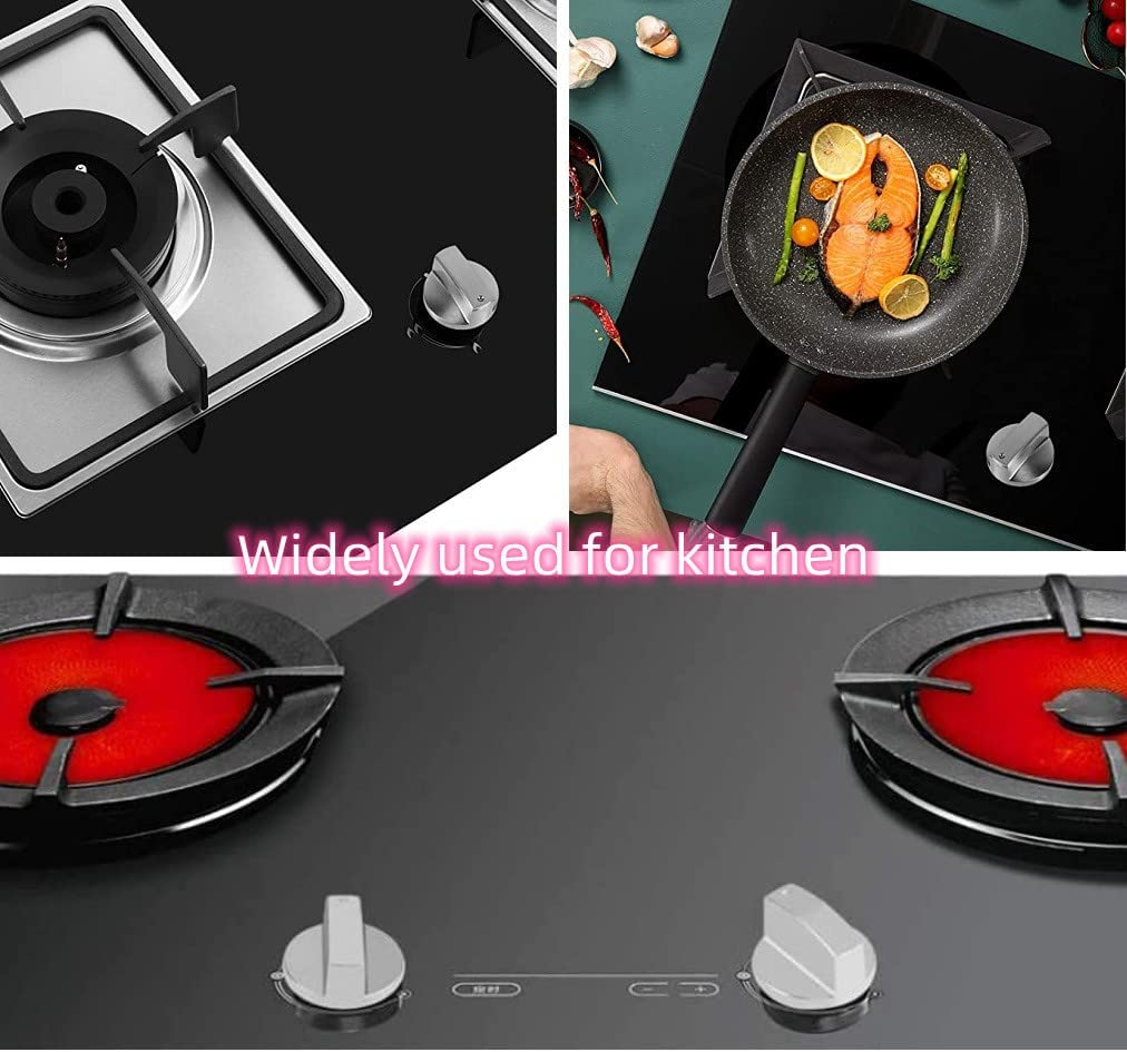 Gas Cooker Oven Stove Knob Control Rotary, 4Pcs round Gas Stove Knob,Gas Stove Stove Oven Control Rotary Knob,Stove Knob Switch Replacement Stainless Steel Universal Range Burner Control Knob Button image number 5