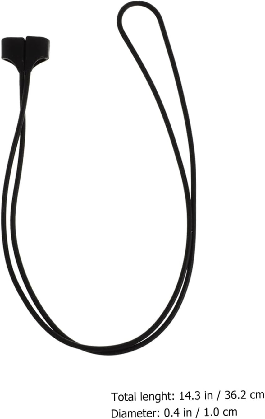 FUNNETOYU 4Pcs Magnetic Anti-Lost Earphone Rope Lanyard Set for Wireless Headphones, 70Cm Portable Hanging Clips, Open Style, Black and White Pearlescent Packaging, Suitable for Daily Use image number 5