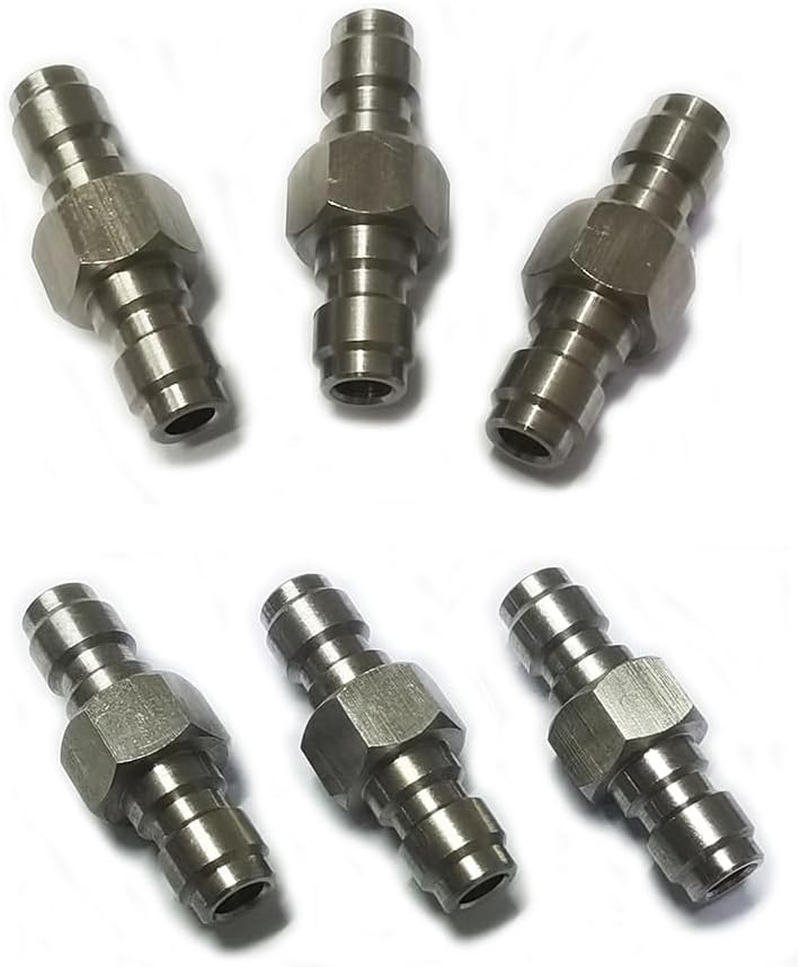 Recdec 2 Pack Garden Hose Quick Connector Coupler Extender Plug Adapter Male to Male 8Mm Adaptor for GHT Quick Connect Fittings Water Pipe Extension image number 1