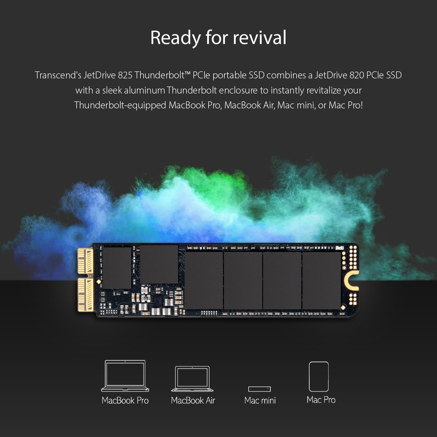 Jetdrive 825 Pcie SSD 240GB with Enclosure [SSD Upgrade Kits for Mac], TS240GJDM825 image number 5