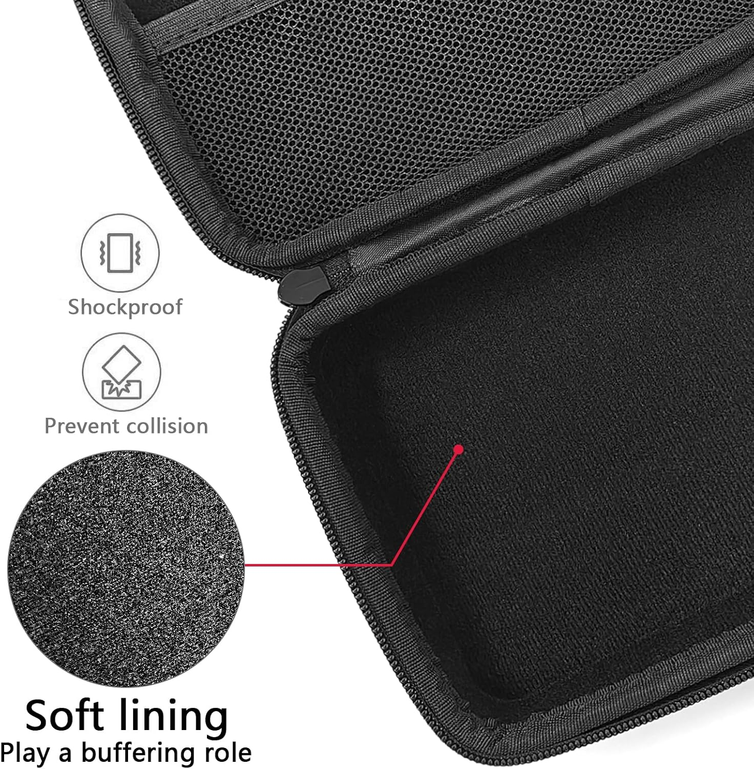 Musiin Premium Velvet Travel Case Compatible with Focusrite Scarlett 2I2 4Th Gen Audio Interface, Hardshell Case Match 2I2 Protective Travel Carrying Cover Bag (Black)