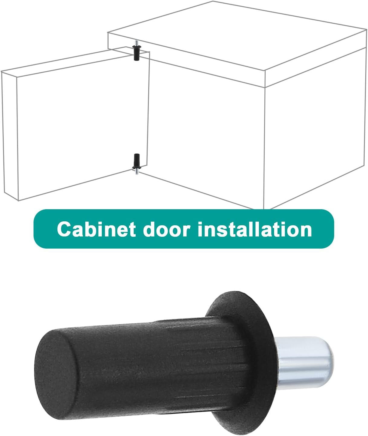 Emagtech 50Pcs Cabinet Door Spring Loaded Repair Pins Replacement Louver Damper Repair Pins Suitable for Louver Cabinet Furniture Louver Window Tool Repair Pins image number 5