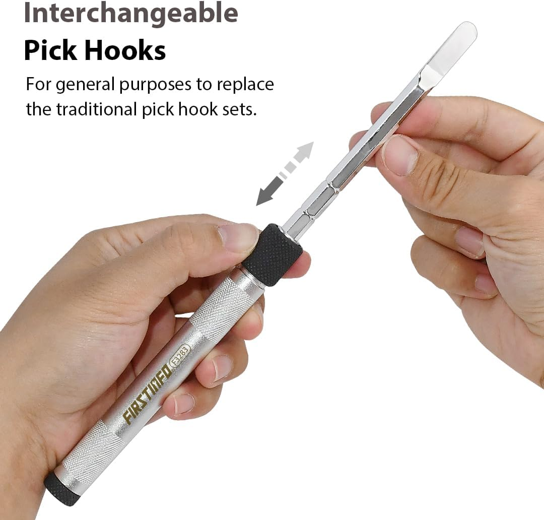 FIRSTINFO F3283 Patented 3-Piece O-Ring Seal Pick Hook Set, O-Ring Seal Gasket Pick Hooks Puller Remover Tool image number 1