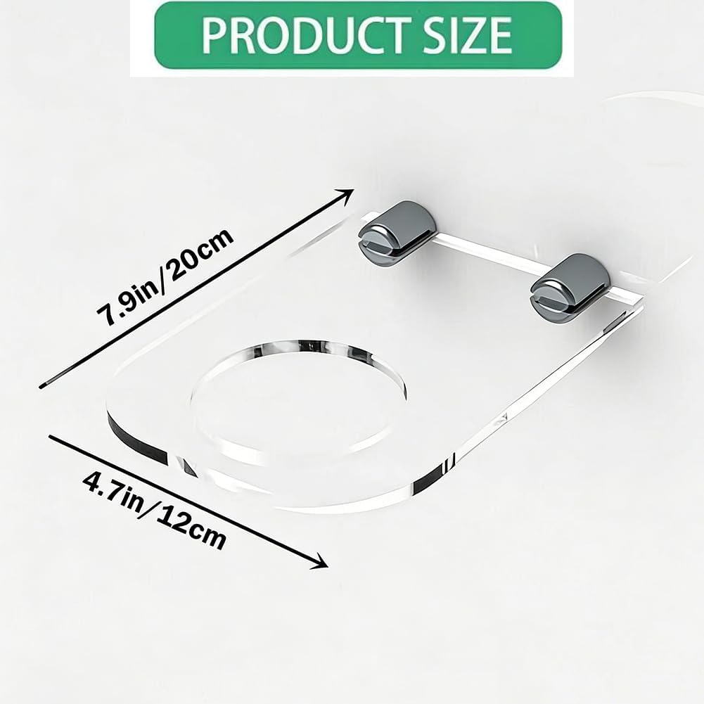 Basketball Holder, Wall Mount Acrylic Football Display Rack Invisible Clear Ball Hanger Storage Stand for Soccer Basketball Volleyball Rugby (2 Pack)