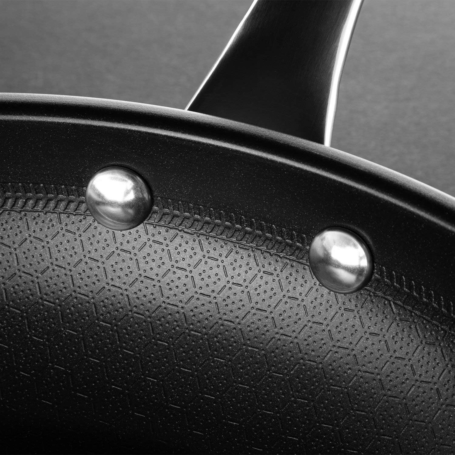 Kleva Range Premium Perfect Pro Pan - 26Cm - with Honeycomb Surface | Induction, Oven & Dishwasher Safe | Dual Handle Design | Scratch-Resistant & Metal Utensil Safe