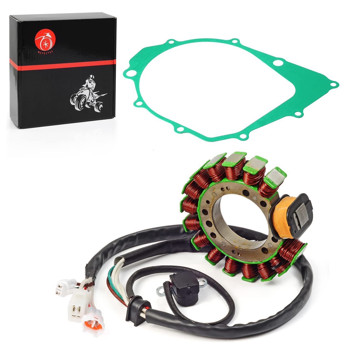 Stator with Gasket for Yamaha Warrior 350 YFM350 1996-2001 Big Bear 350 1995-1997 Kodiak 400 1993-1998 3HN-85510-10-00 3GD-15451-00-00 image number 3