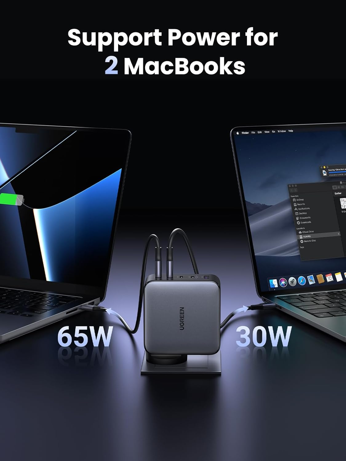 UGREEN 100W USB C Charger, 5 Ports Nexode Gan II Fast Charging Block, Compact Laptop Power Adapter Wall Charger AU Plug for Macbook Pro, Dell XPS, Iphone 17 Pro Max, Galaxy S25 Ultra(Pps 45W) Pixel 10 image number 4