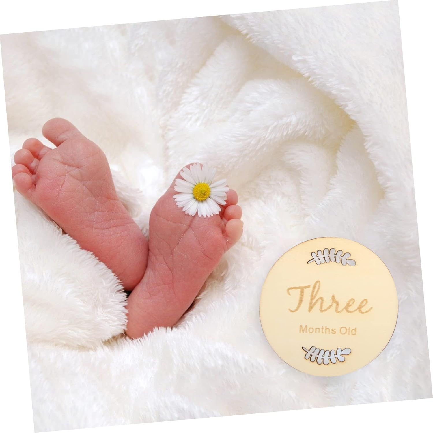 Baby Milestone Cards Set Wooden Monthly Newborn Photo Prop Birth Announcement Sign 1 Set image number 2