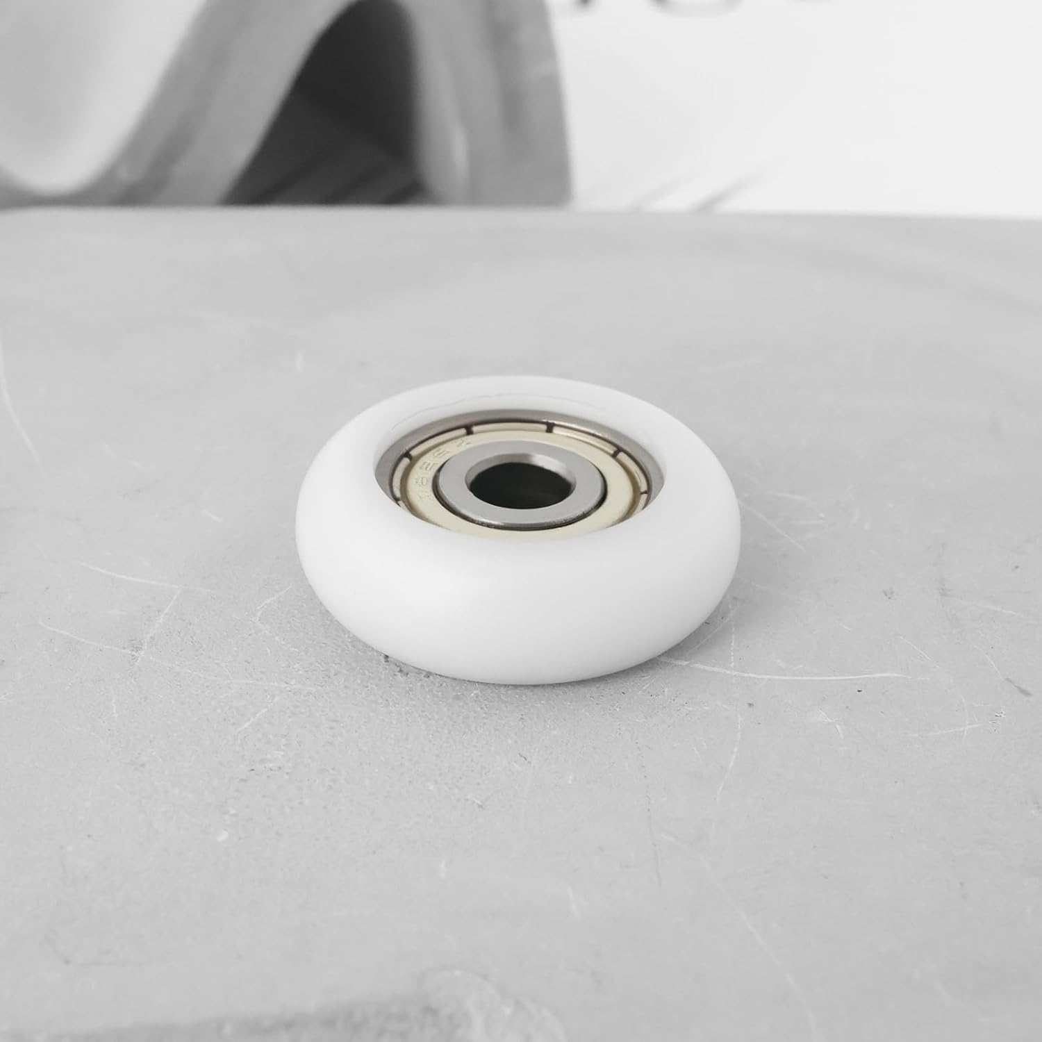 Create Idea 10Pcs Nylon Carbon Steel Pulley Wheels Ball Bearing Guide Roller for Furniture Hardware Accessories Sliding Doors Glass Sliding Doors (5X23X7Mm) image number 2