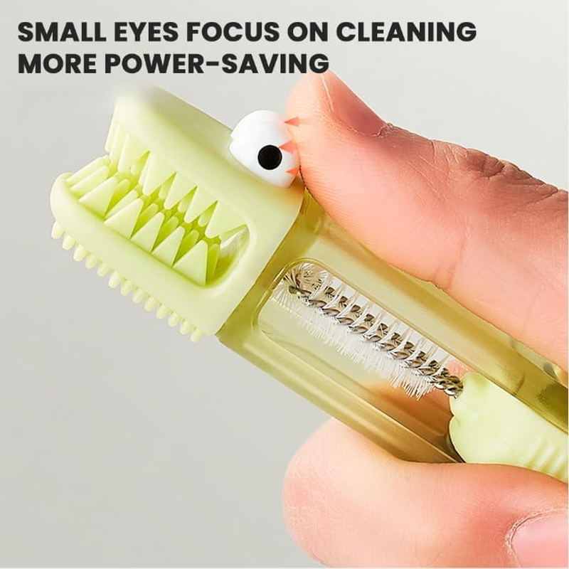 3 in 1 Cup Lid Cleaning Brush, Portable Lid Brush Cleaner for Hard-To-Reach Gaps, Deep Cleaning Tool for Water Bottles and Kitchen (3PCS)