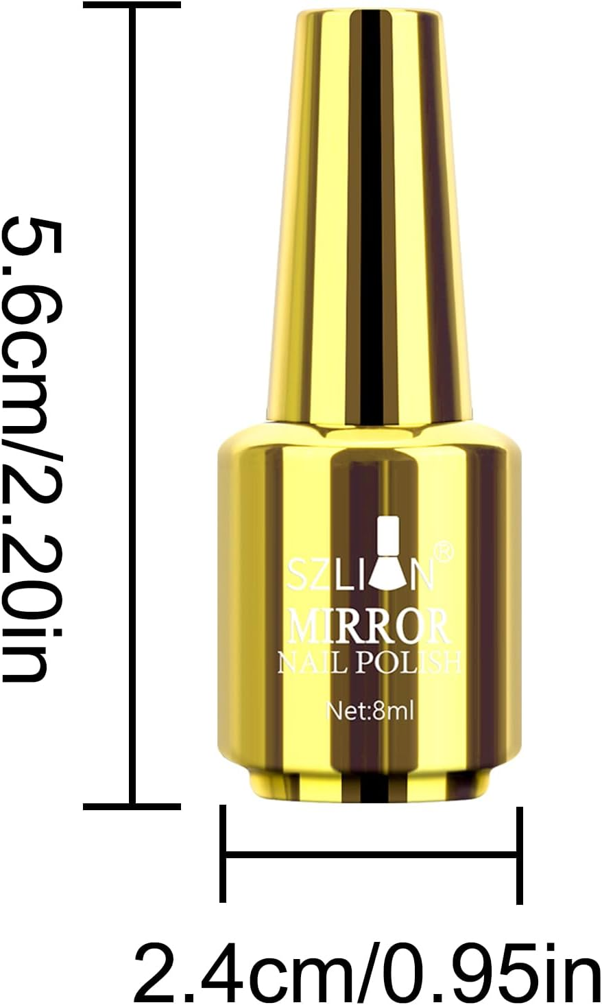 Ownest 12 Colors Mirror Nail Polish Set, Mirror Effect Long Lasting Gorgeous Glossy Manicure Nail Art Decoration, Brilliant Manicure Effect Nail Lacquers Kit-12Pcs image number 2