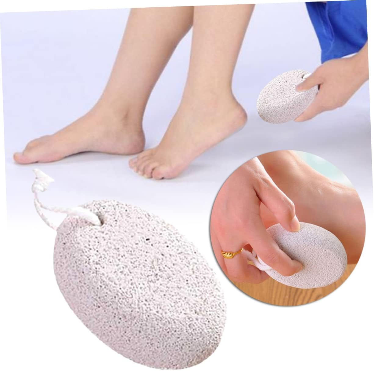 HONMEET 3Pcs Double-Sided Foot File Callus Remover Wooden Handle Foot Pedicure Tool for Cracked Skin Scrubber for Home and Travel Use image number 1