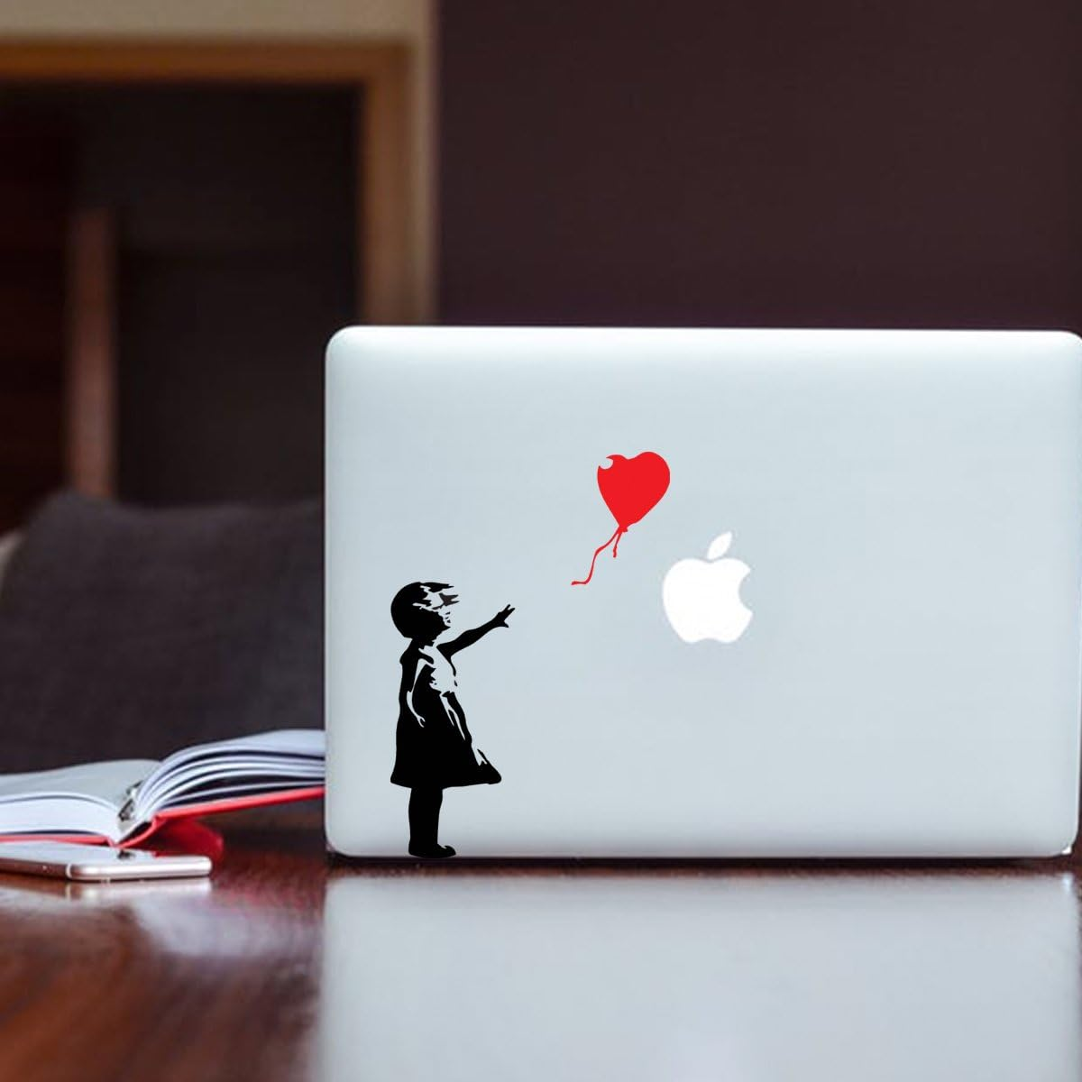 Decorsfuk.Co Banksy Girl with Balloon | Wall Decoration Graffiti Vinyl Sticker | Urban Art Window, Car, Laptop Sticker &ndash; Large &ndash; 26 X 18 Cm image number 2