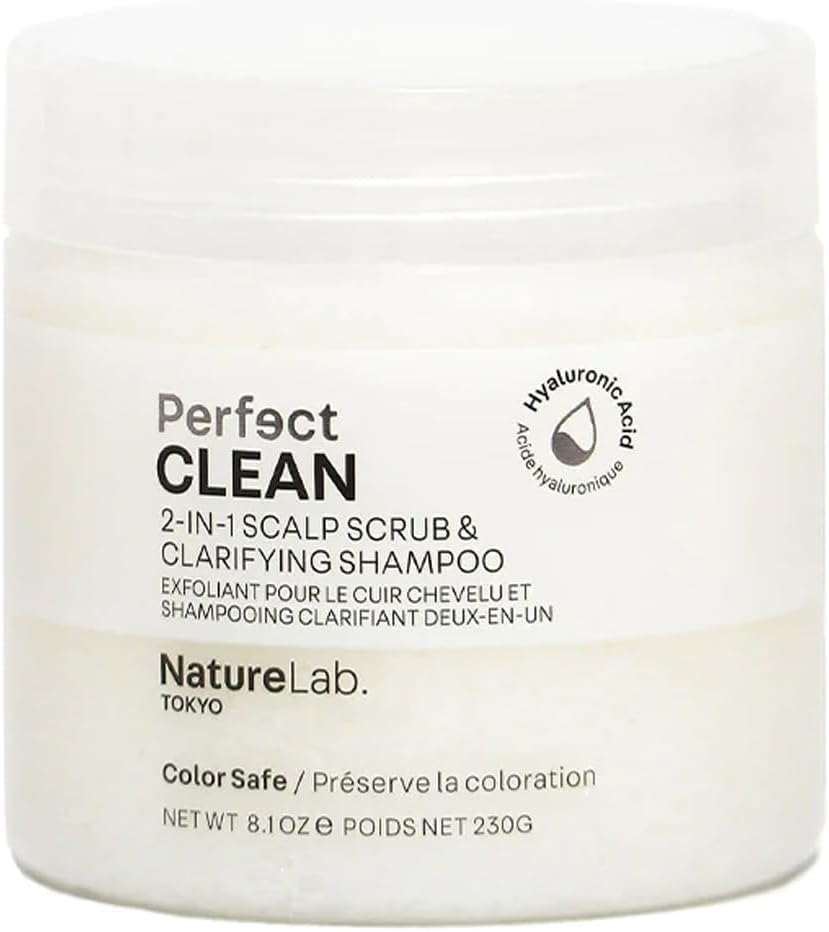 Naturelab.Tokyo Perfect Clean Scalp Scrub & Clarifying Shampoo - Exfoliating Sugar Crystals, Probiotic Sake Water, Hyaluronic Acid - 2-In-1 Deep Scalp Cleanser for Shine & Hydration, 8.1 Oz, Original image number 4
