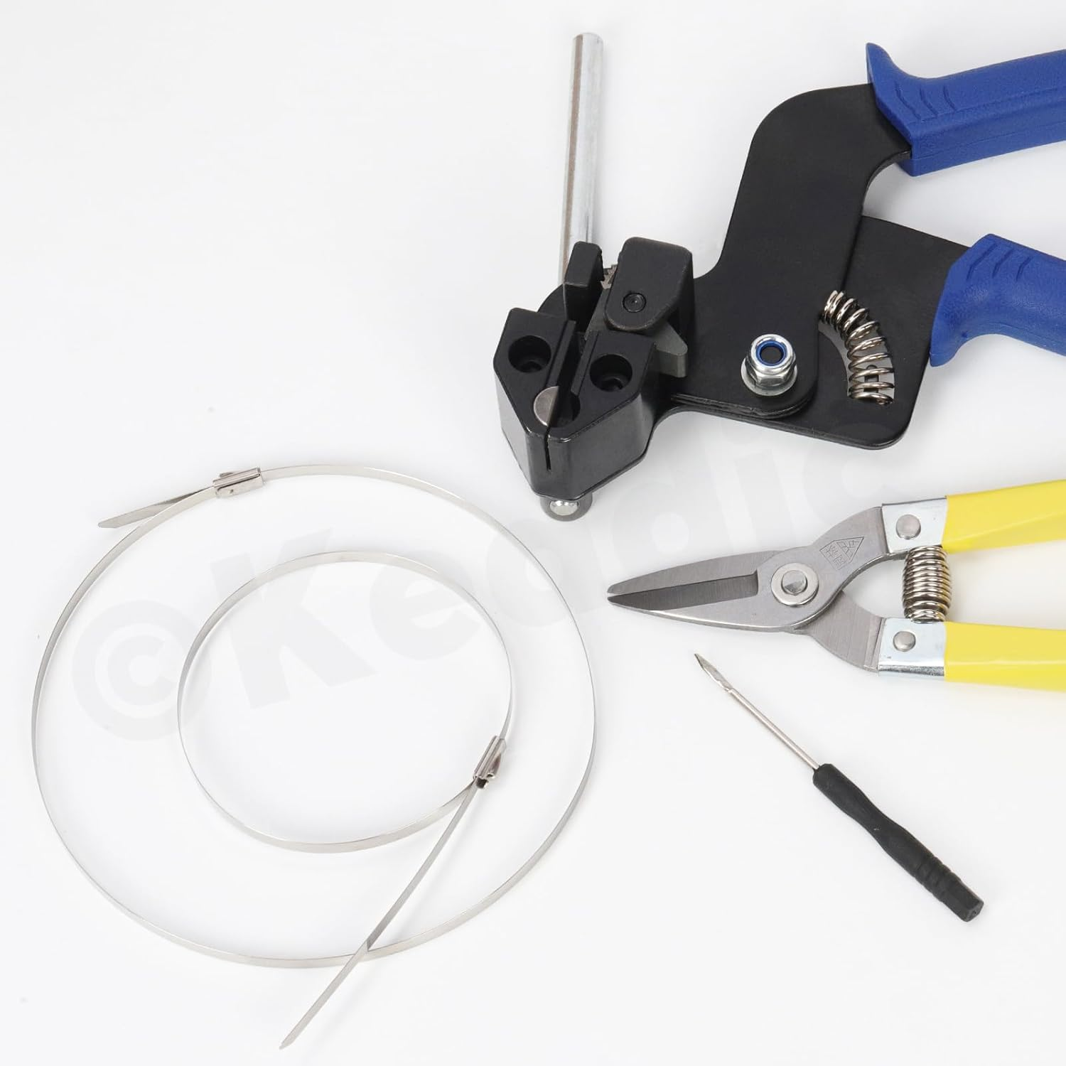 Keadic Stainless Steel Cable Tie Gun Kit with 150PCS Ties,Metal Tie Wrap Gun Kit,Fastening & Cutting Tool,Wire Cutter,Safety Gloves for Chain Link Fence, Dog Fence, Chicken Wire & Outdoor Fencing image number 4