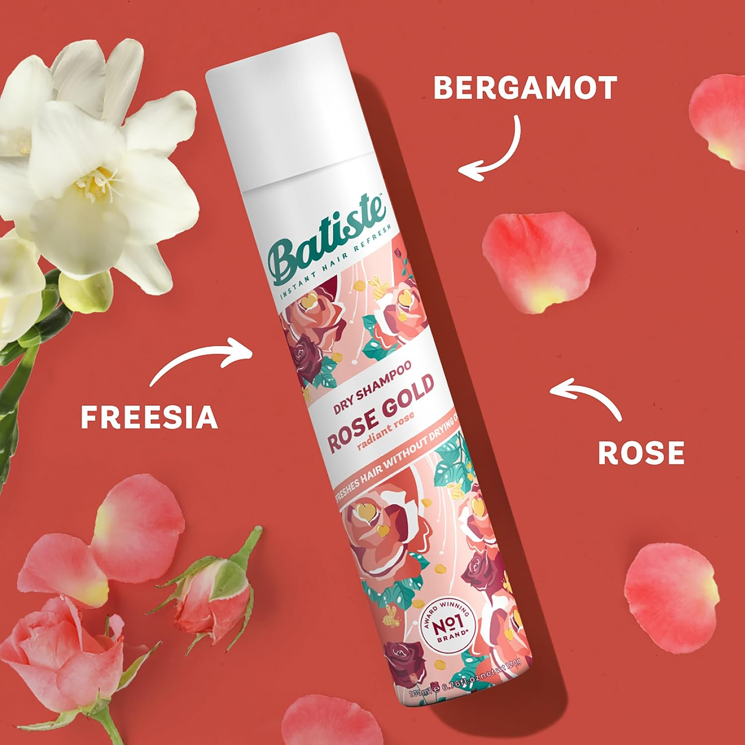Batiste Dry Shampoo Floral Bundle, 3X 350Ml - Blush, Rose Gold & Eden Bloom Scents, Instantly Refreshes Oily Hair, Adds Volume & Texture, Quick Haircare for All Hair Types image number 4