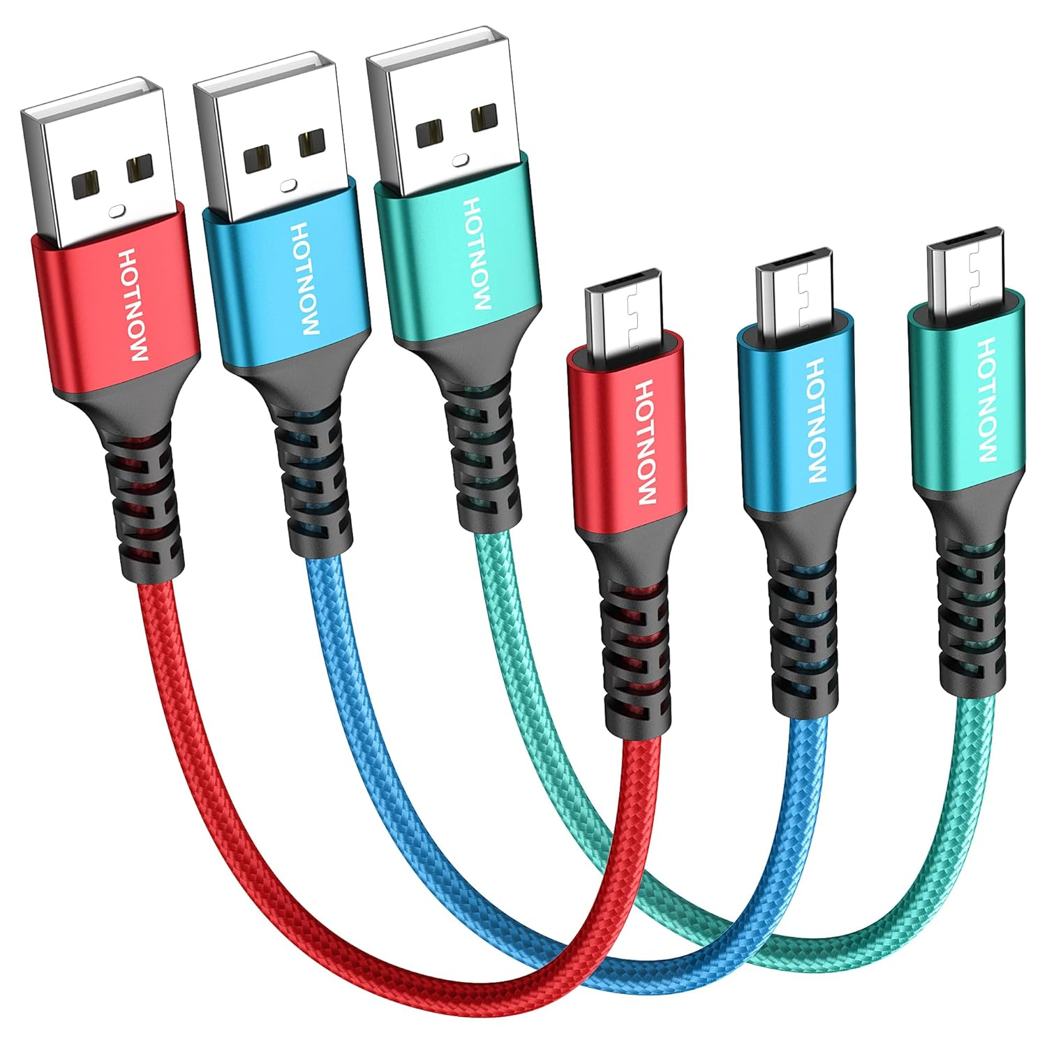 HOTNOW Micro USB Cable Android Charger Cable 1M 2Pack, USB 2.0 to Micro USB Cable 3A High Speed Fast Charging Nylon Braided Cord Compatible with Galaxy S7 S6,PS4, Kindle, Xbox One Controller, Sony