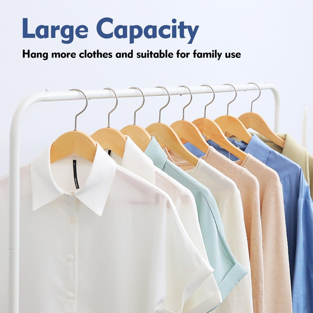 Metal Clothing Rack, Garment Rack for Hanging Clothes Portable Clothes Rack with Bottom Shelf for Hanging Shirts,Jeans and Coats (Black) - White image number 2