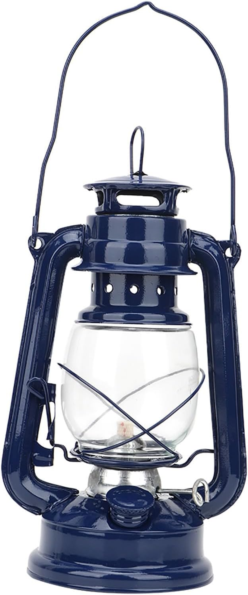 Hurricane Oil Lamp ,Hurricane Lamps Vintage Lantern Lights Burning Lantern Retro Kerosene Lamps Classic Oil Lamp Table Lanterns, Vintage Kerosene Lamp for Home, Garden (Blue)