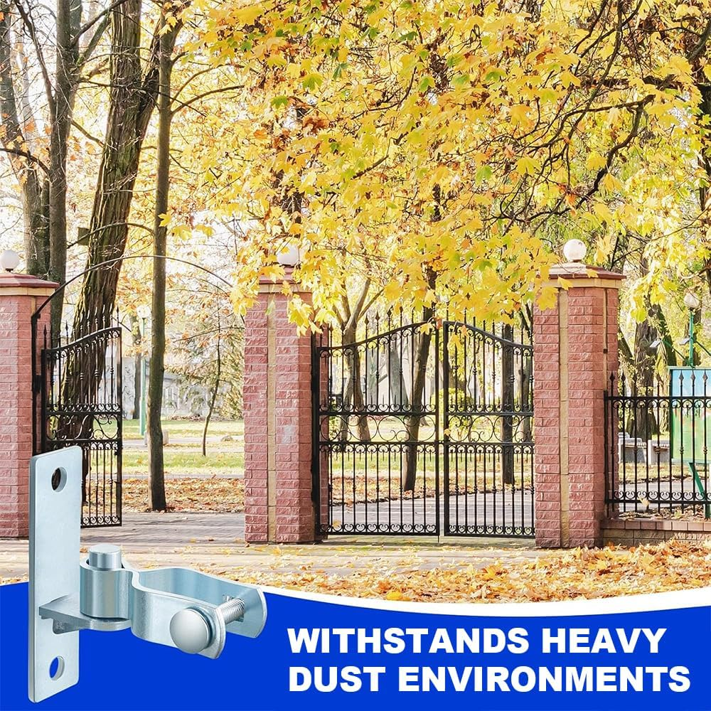 2 Pack Wall Mount Gate Hinge, Metal Hinges, Blend Functionality with a Sleek, Understated Look That Complements Most Gate Styles, for Securing Gates, Garden Doors, or Small Entryways