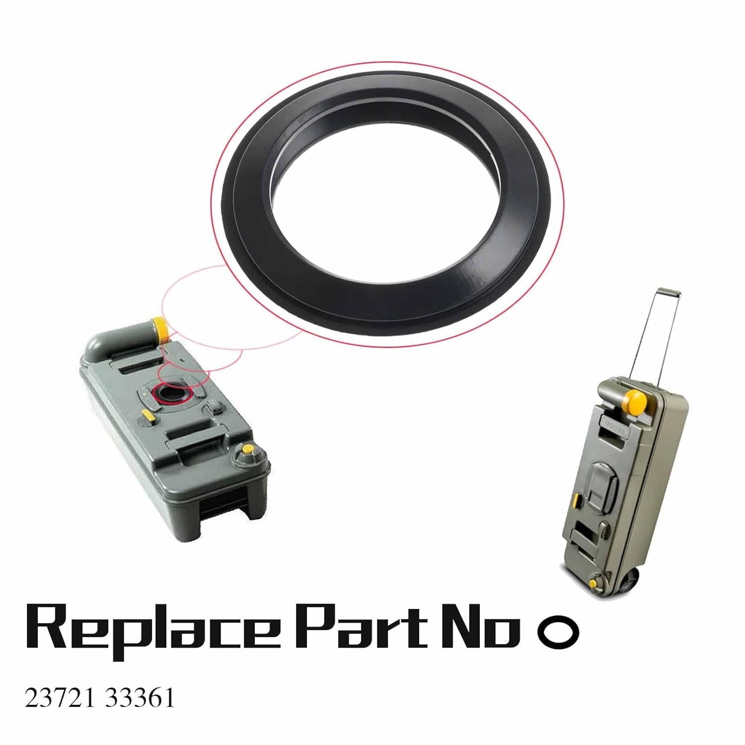 FUSCH Toilet Lip Seal Replacement Fits for Thetford Toilet Cassette Tank C2 C3 C4 Caravan Motorhome after 14.06.2000, Replace#:23721 33361 image number 1