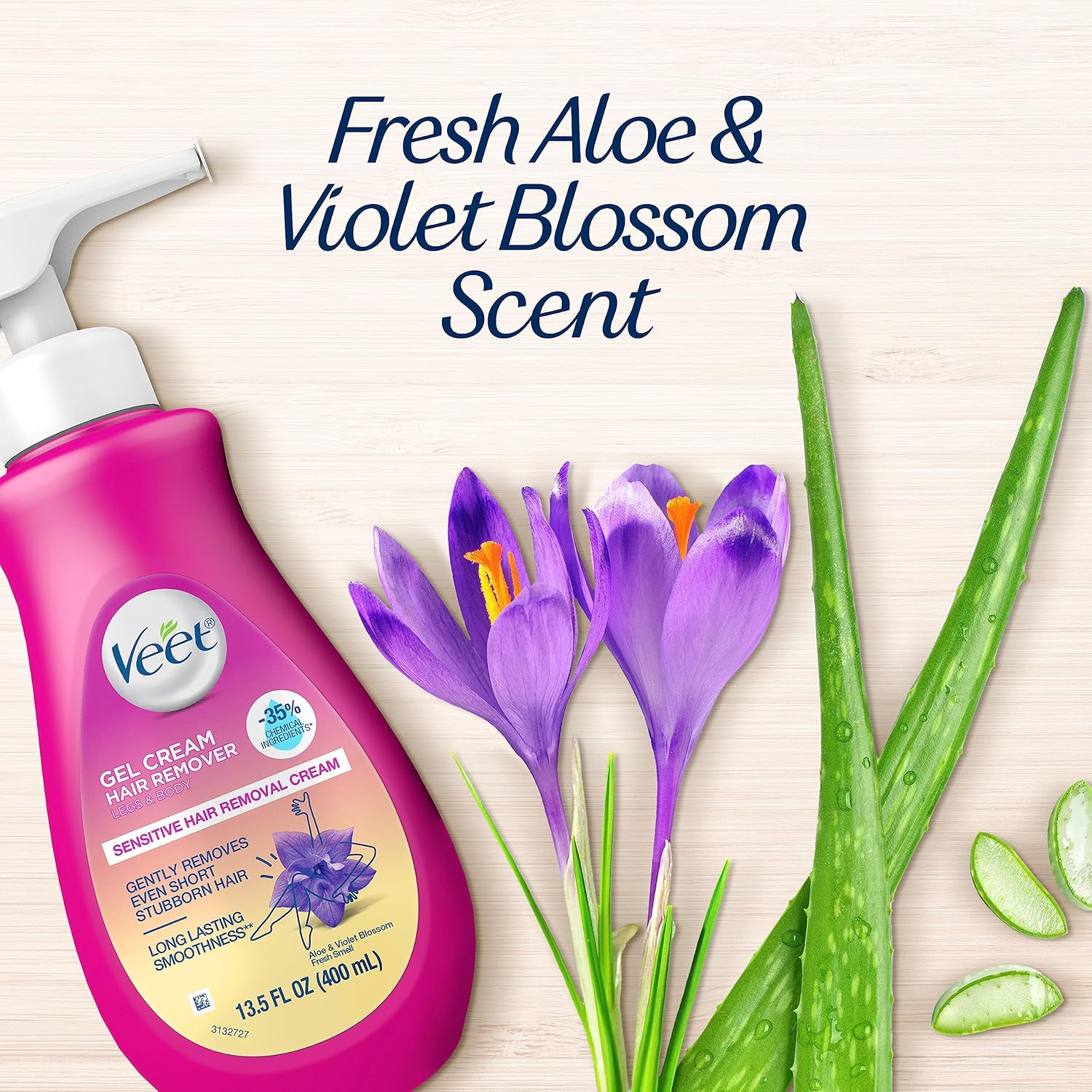 Veet Gel Hair Remover Cream, Sensitive Formula, 13.5 Oz image number 3