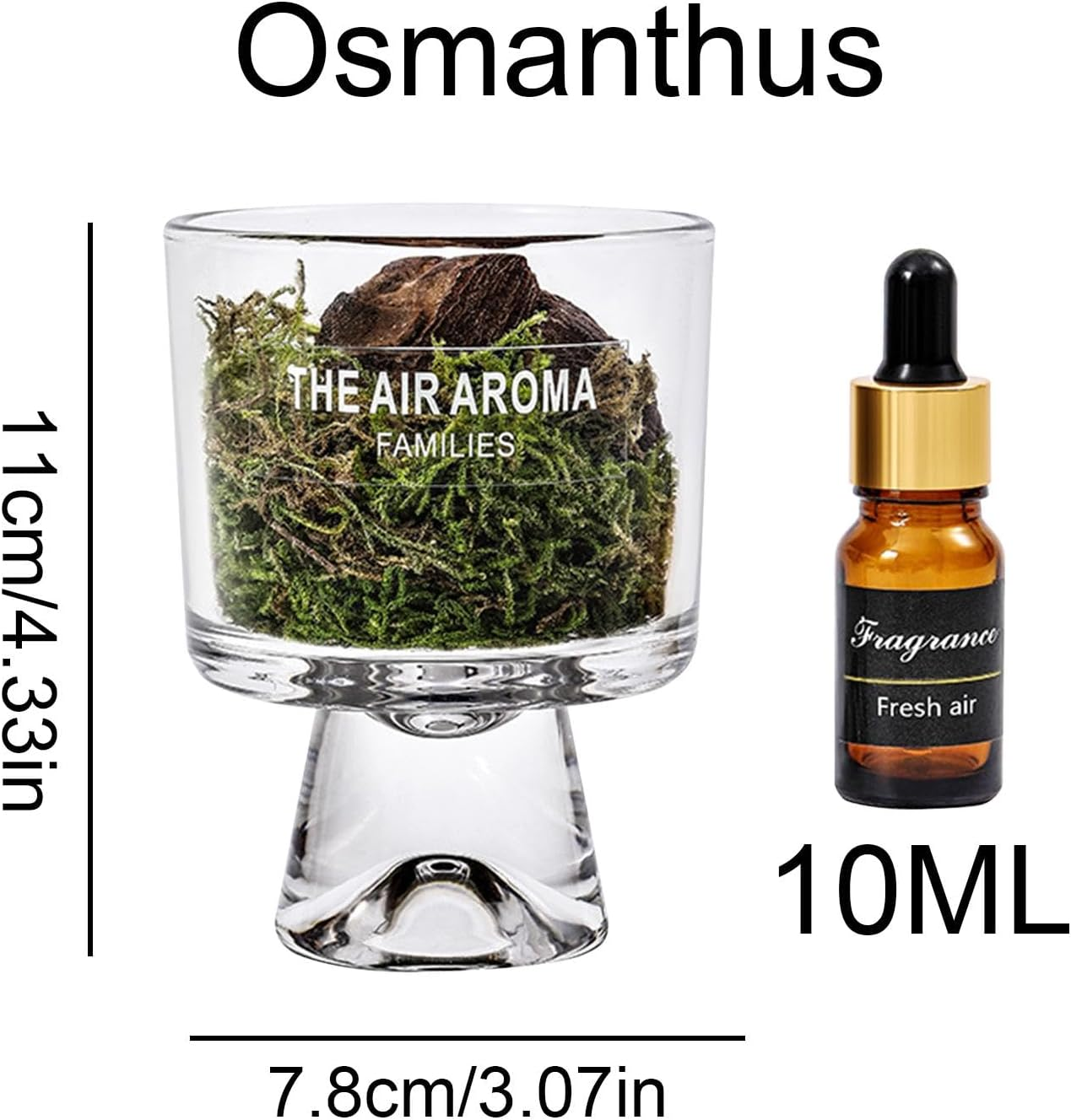 Plant Diffuser | Pine Moss Passive Diffuser Oil Set,Home Fragrance Diffuser, Long-Lasting Decorative Oil Diffuser for Decorating at Home, Workplace or Car image number 1