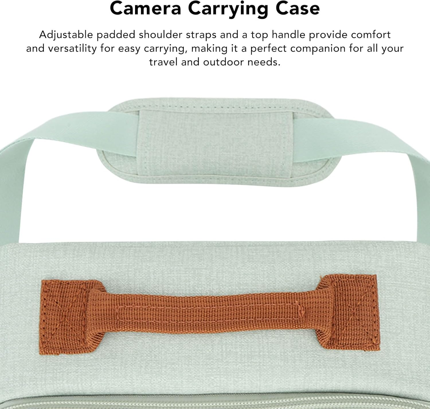 RASTKY Adjustable Shoulder Strap, Thickened Padding, Wide Opening, Camera Bag Large Capacity for CP910 1200 1300 DSLR, Suitable for Travel and Outdoor Adventures (Green) - Blue image number 7