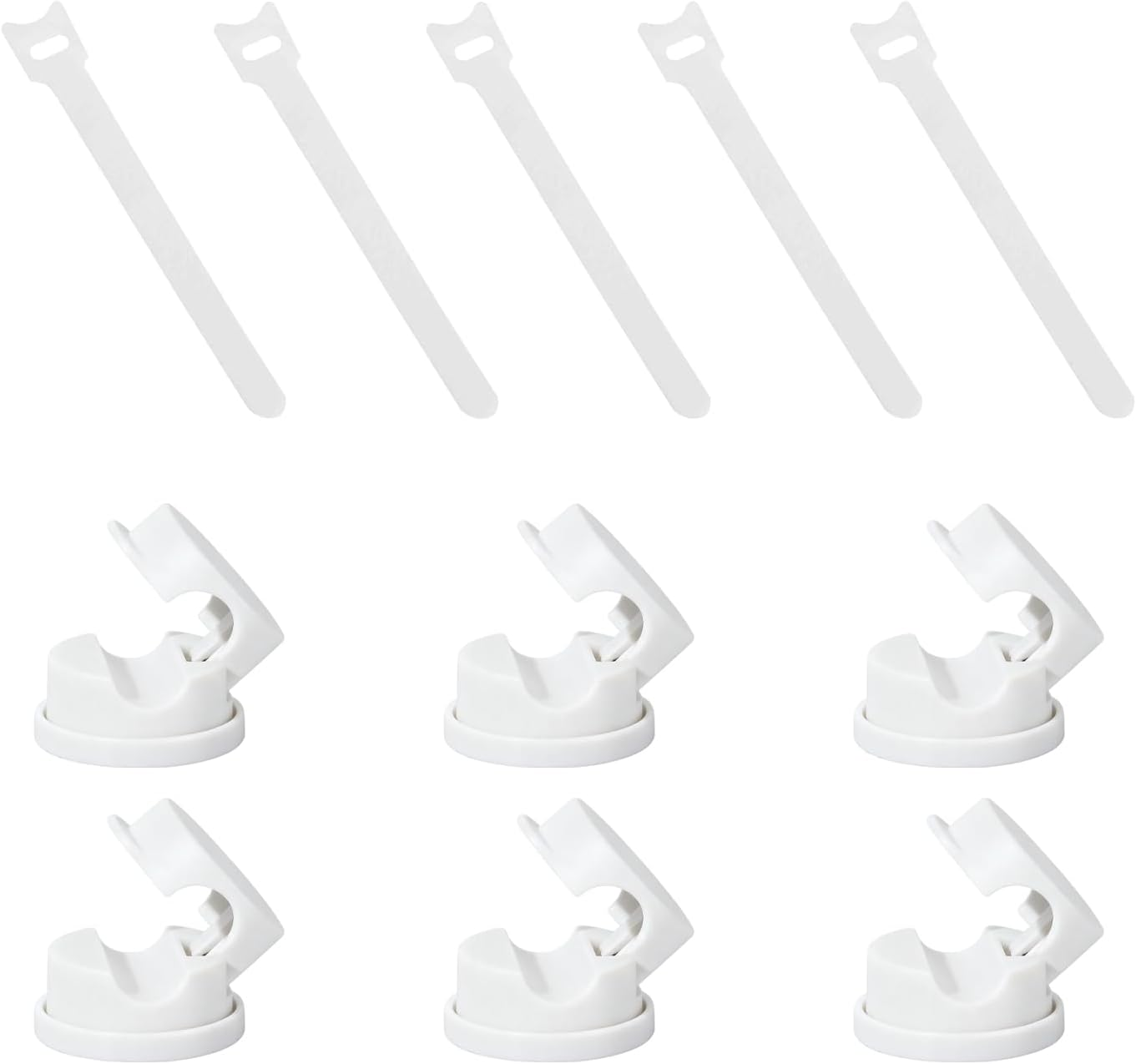 Luojinluoda 6 Pack Spring Cable Clips Upgrade Rotatable Cord Organizer - Desk Cable Management Clips Cable Organiser Cord Holder Rotatable Phone Charging USB Wire Holder for Office Desk image number 3