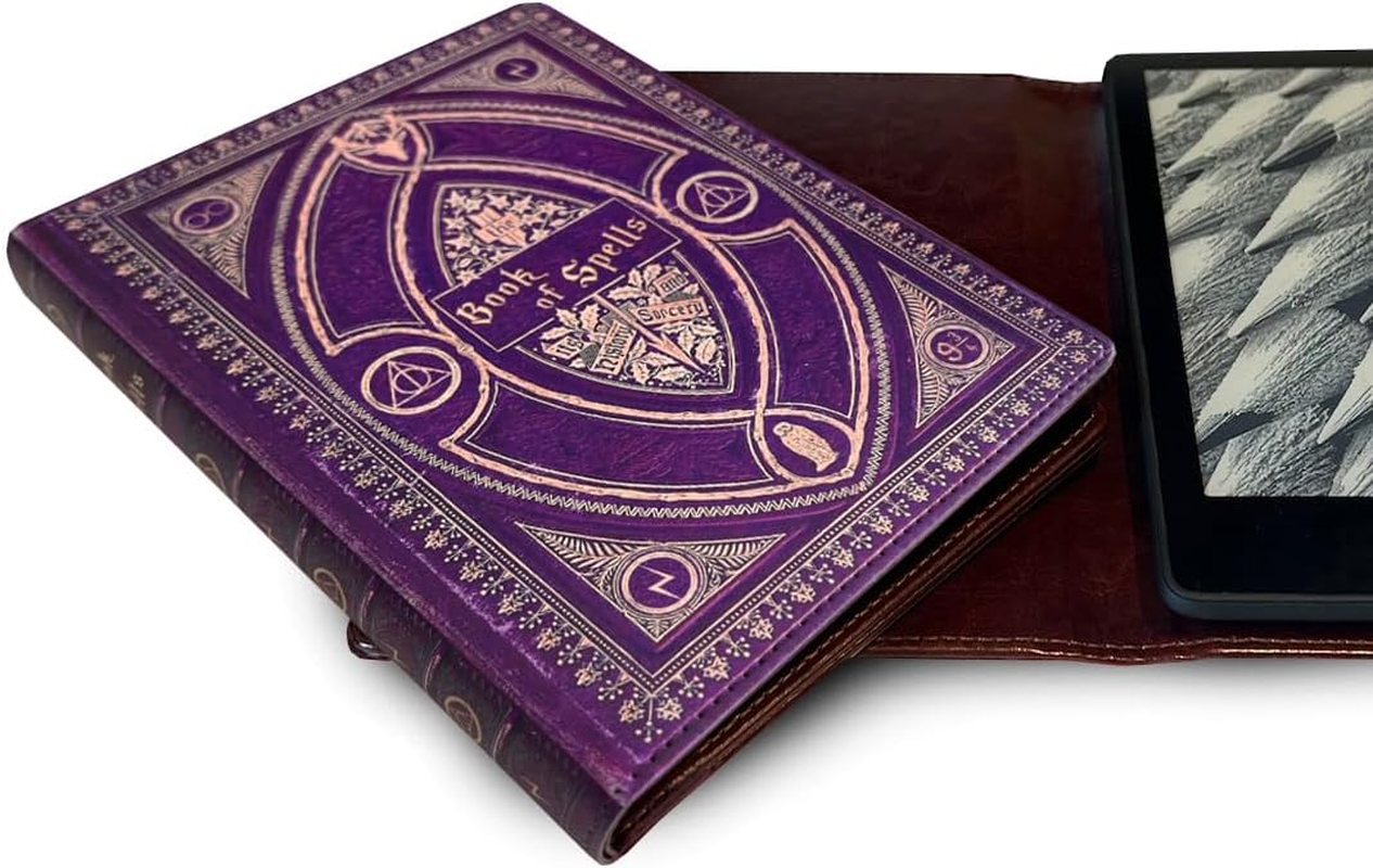 Book Cover for Any Ereader up to 7.5 to 5.1 Inches in Size. Fits Any E-Book Reader Including Kobo, Nook, Kindle, Paperwhite, Colorsoft, Sony, Storytel and More. (Old Brown)