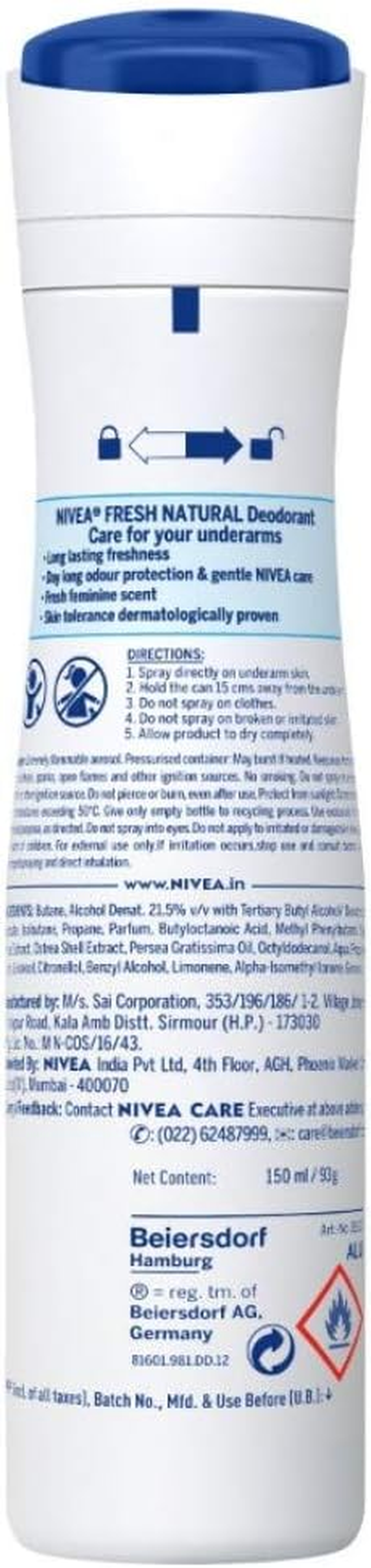Nivea Fresh Natural Deodorant for Women, 150Ml image number 6