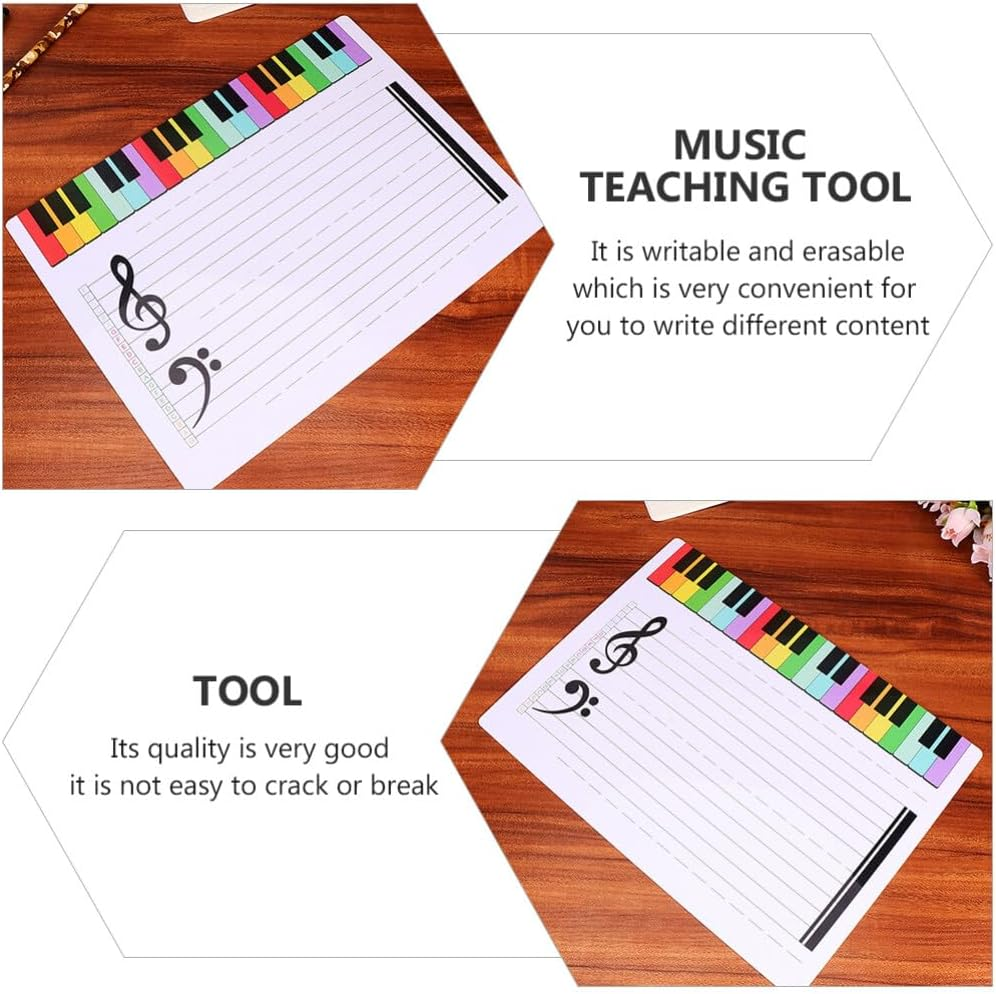 COHEALI Exercise Board Desk White Board Double Sided Music Whiteboard White Letters for Letter Board White Board for Desk Whiteboard for Desk Tools Portable Student Plastic Erasable Board image number 6