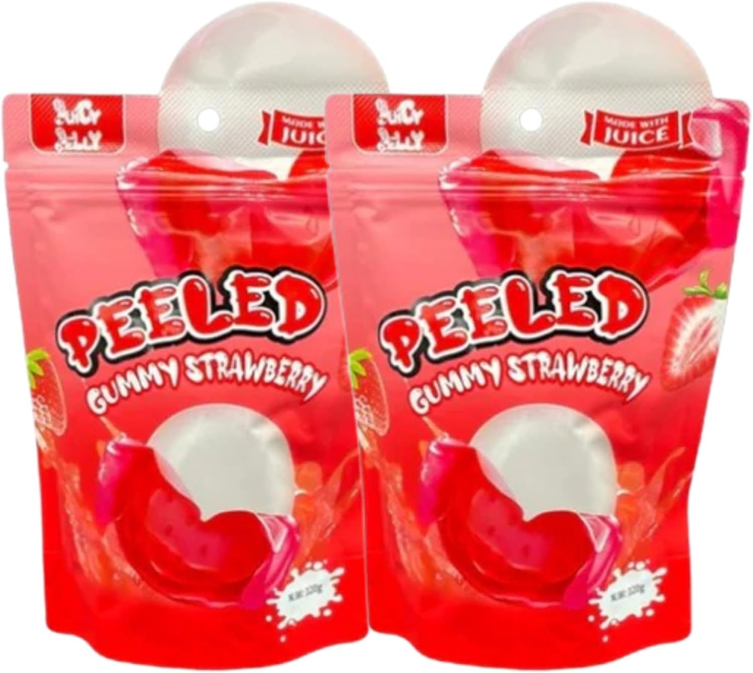Juicy Jelly Peeled Gummy Strawberry 120G - 2 Pack image number 4