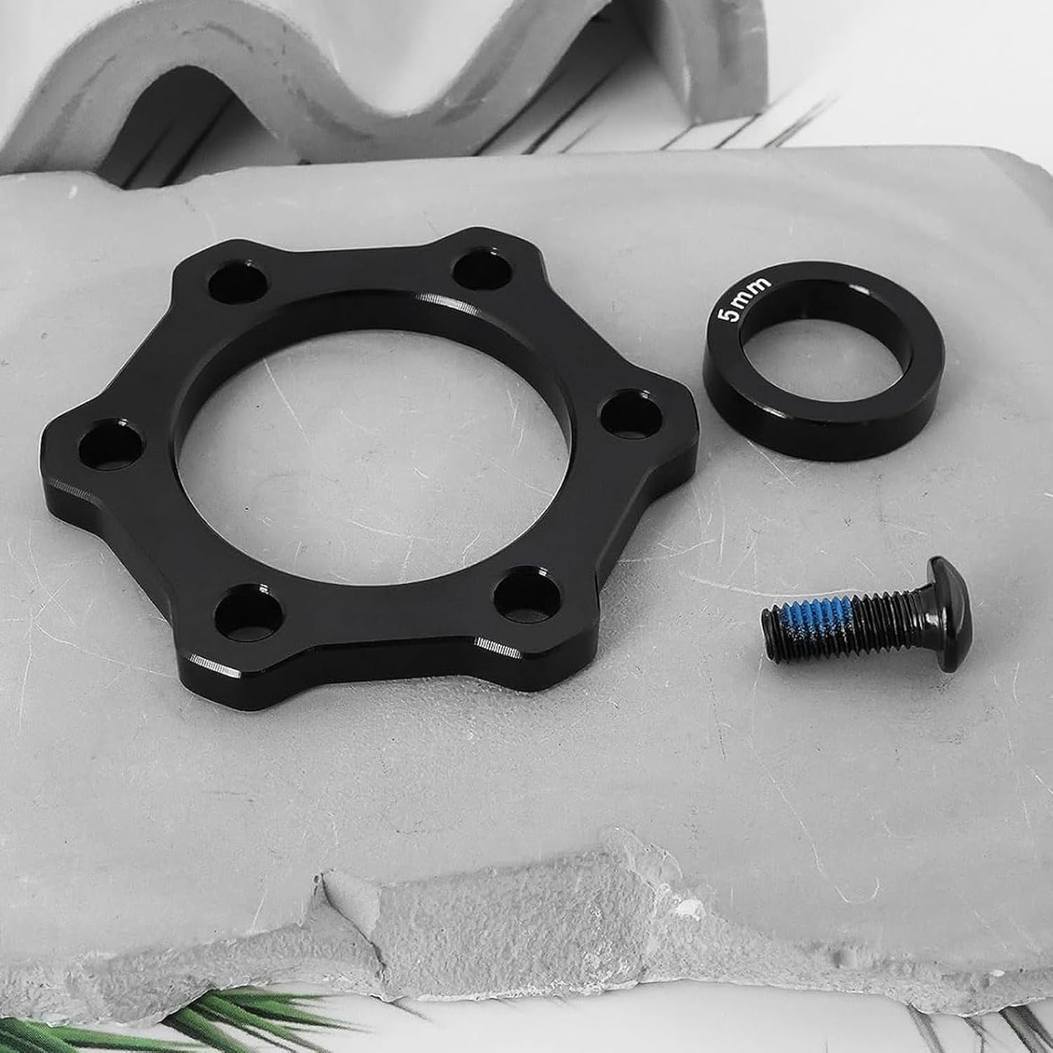 1 Set of Bike Hub Adapter Disc Brake 3/5Mm Bicycle Brake Bike Booster Hub Adapter Replacement with Hub Washers Screws Front Bicycle Boost Hub