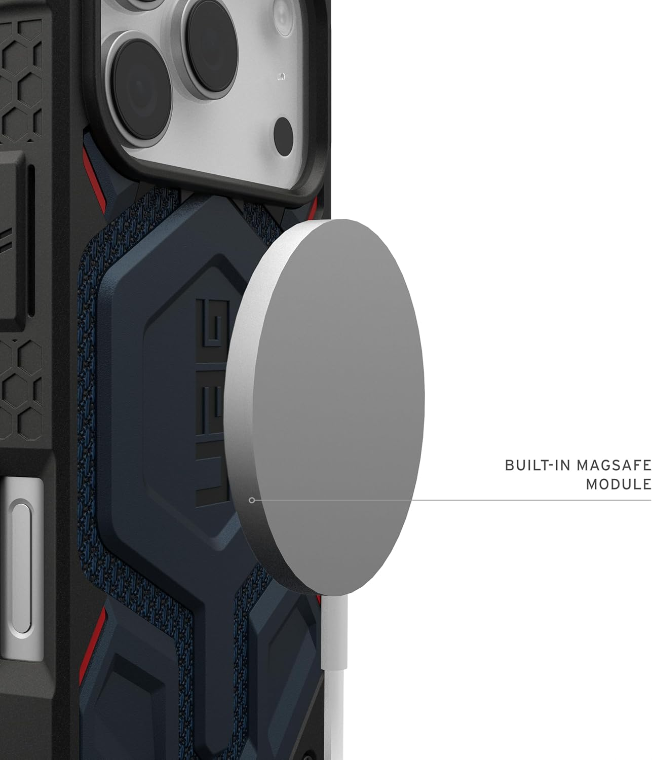 Urban Armor Gear UAG Monarch Pro Rugged Phone Case Iphone 17 Pro - Kevlar Mallard, Phone Case Cover Magsafe Compatible, Apple Iphone Protector image number 6