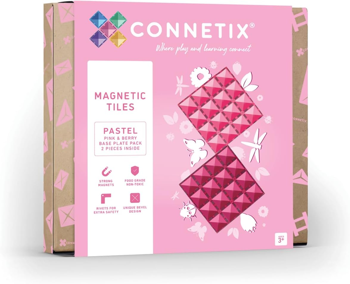 CONNETIX Pastel Base Plate Pack, Pink & Berry, 2 Pieces image number 6