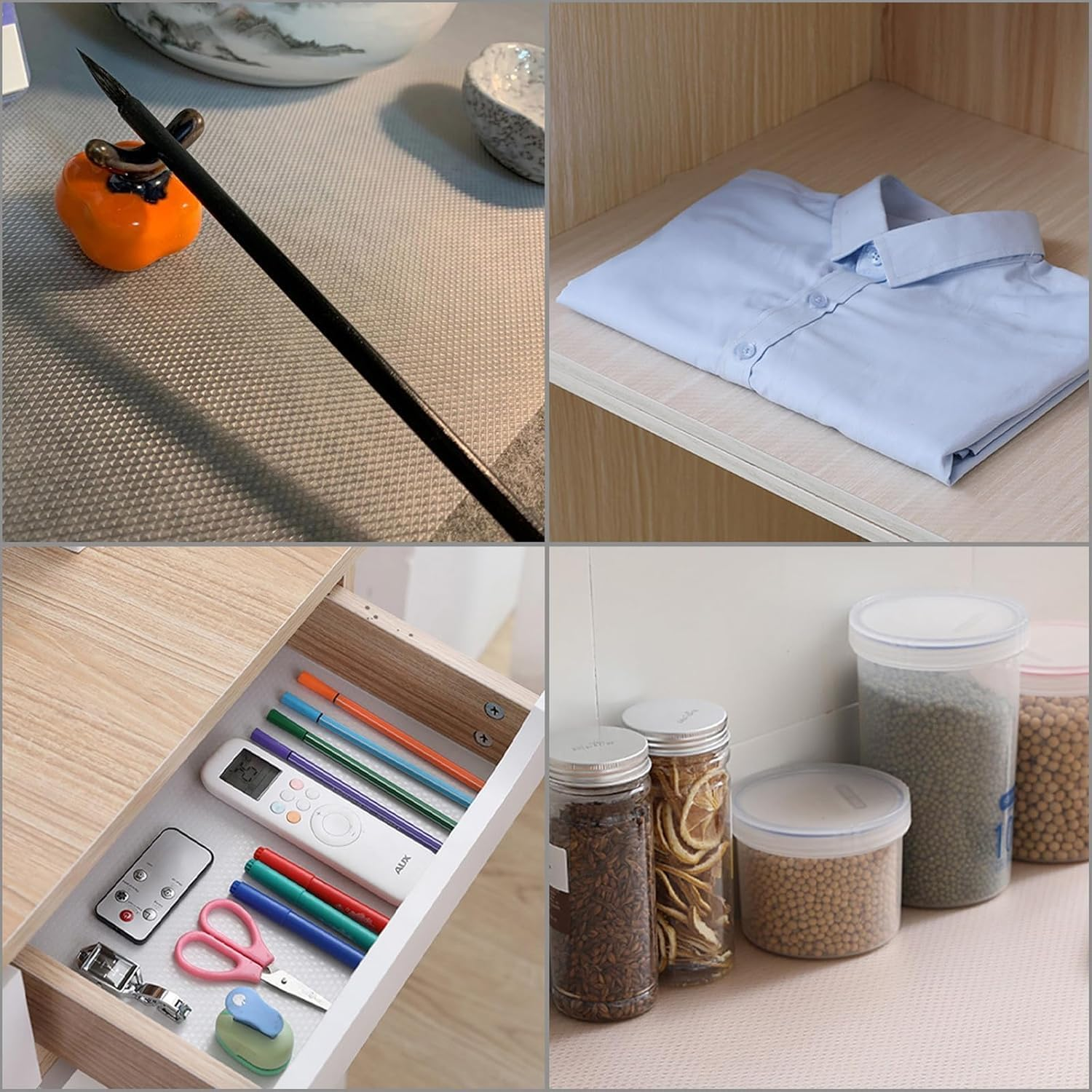 WADY Shelf Liner Non Adhesive Drawer Liner, Kitchen Cabinet Liner, Cabinet Liners for Shelves, Shelf Liners for Kitchen Cabinets Non-Adhesive, for Cupboard, Pantry Shelves, Bathroom (45X500Cm) image number 6