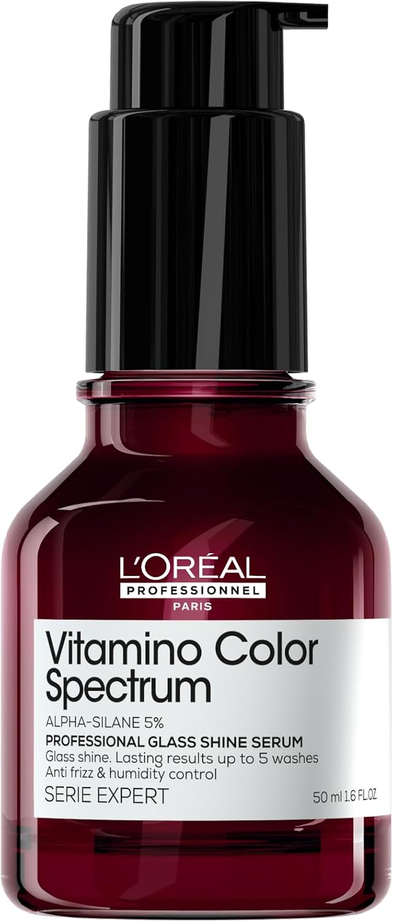 L&rsquo;Or&eacute;al Professionnel Vitamino Color Spectrum Glass Shine Serum for All Colored Hair & Vivid Colors, Coats Hair with Glass Shine | Longlasting Result up to 10 Washes | Anti-Frizz, Anti-Humidity, Anti-Color Fading, Professional Leave in Serum | 50Ml image number 3