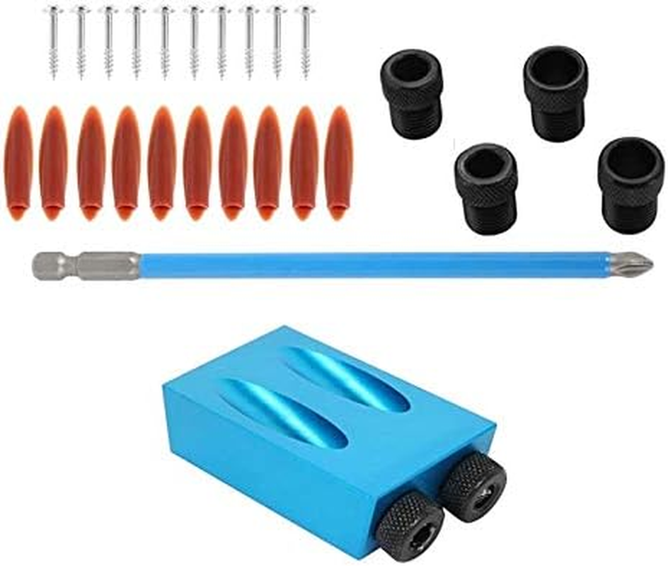 15 Degree Pocket Hole Screw Jig Dowel Drill Joinery Kit Positioner Locator Tool Carpenters Wood Woodwork Guides Joint Angle Tool Carpentry Locator Craft DIY Woodworking Wood 15Pcs image number 3