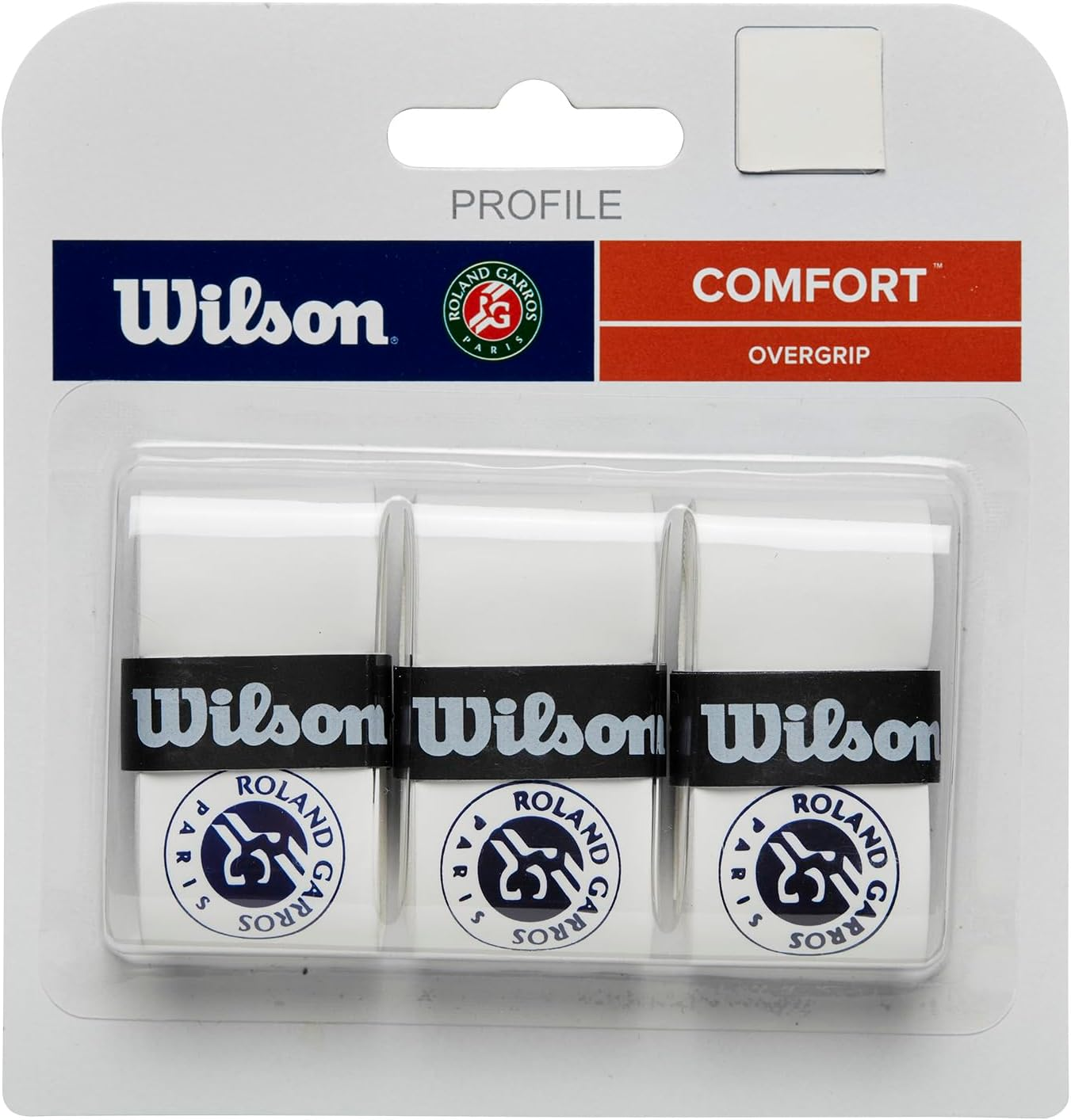 Wilson Roland Garros 2024 Tennis Overgrips White and Blue image number 1