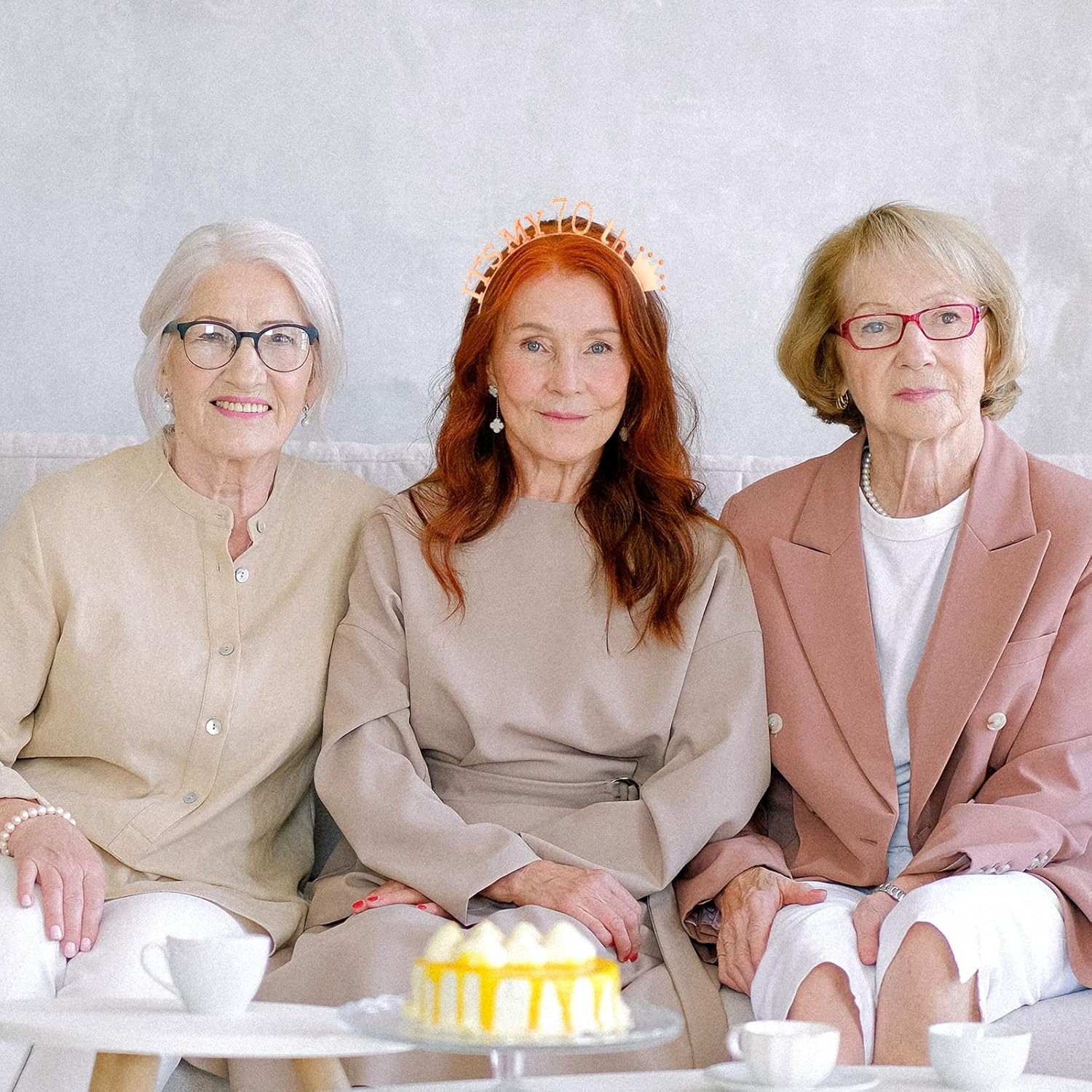 ACO-UINT 70Th Birthday Crown for Women, Cute Birthday Sash & Birthday Headband for Women Set, Sweet Birthday Headband 70Th Birthday Decorations Birthday Gifts for Women image number 2