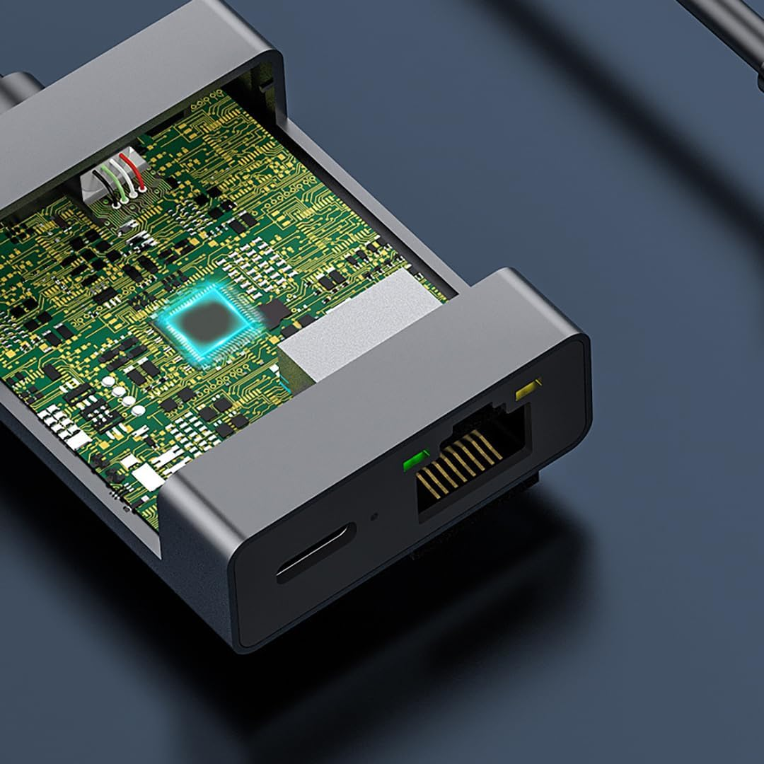 Micro USB to Ethernet Adapter 2 in 1 Micro USB to RJ45 Adapter with 5W Type C Charging Port Supports 100Mbps for Android Tablets (6.0+) & Phones image number 1