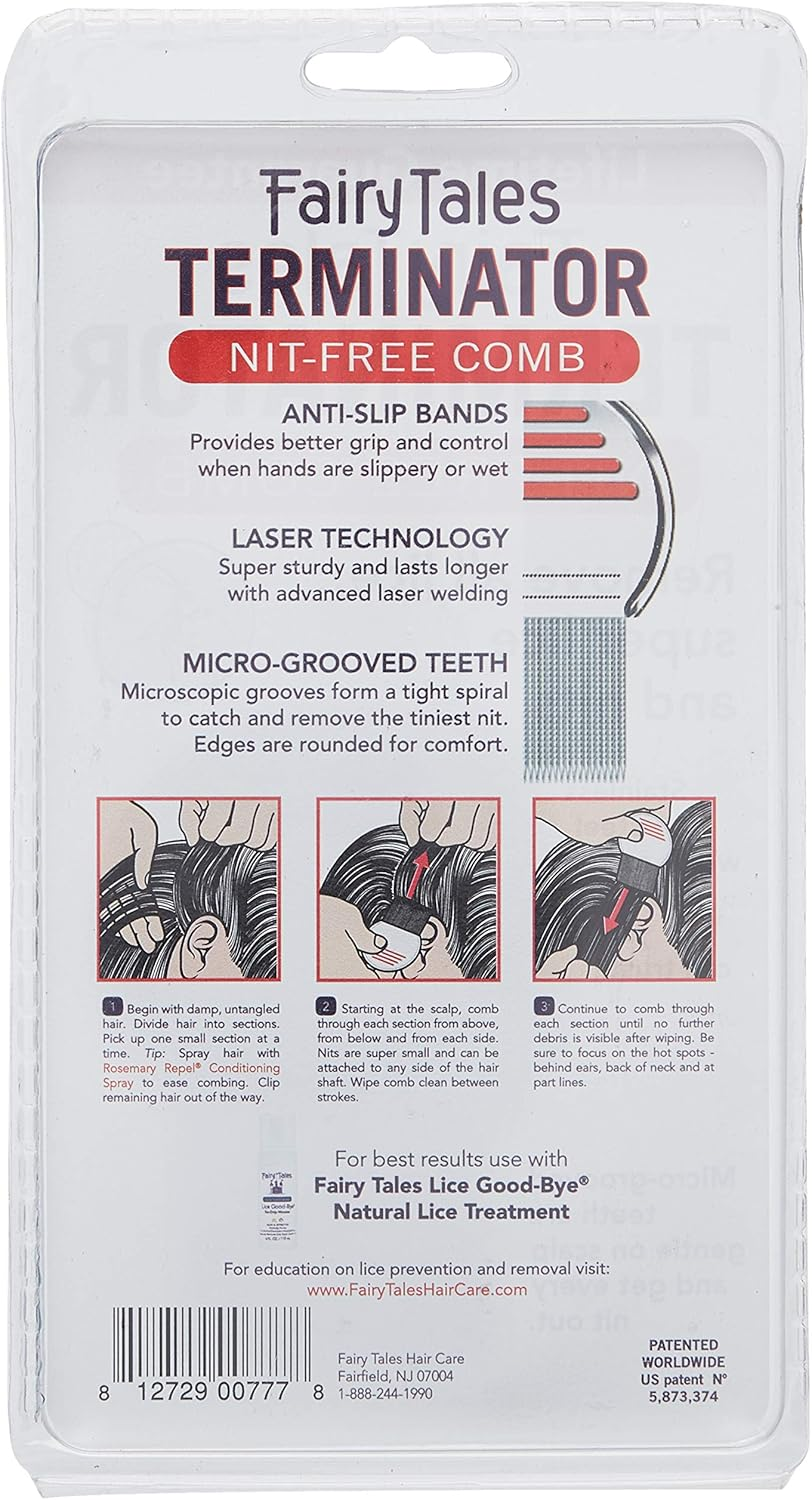 Fairy Tales Terminator Lice and Nit Comb (Color May Vary) image number 3