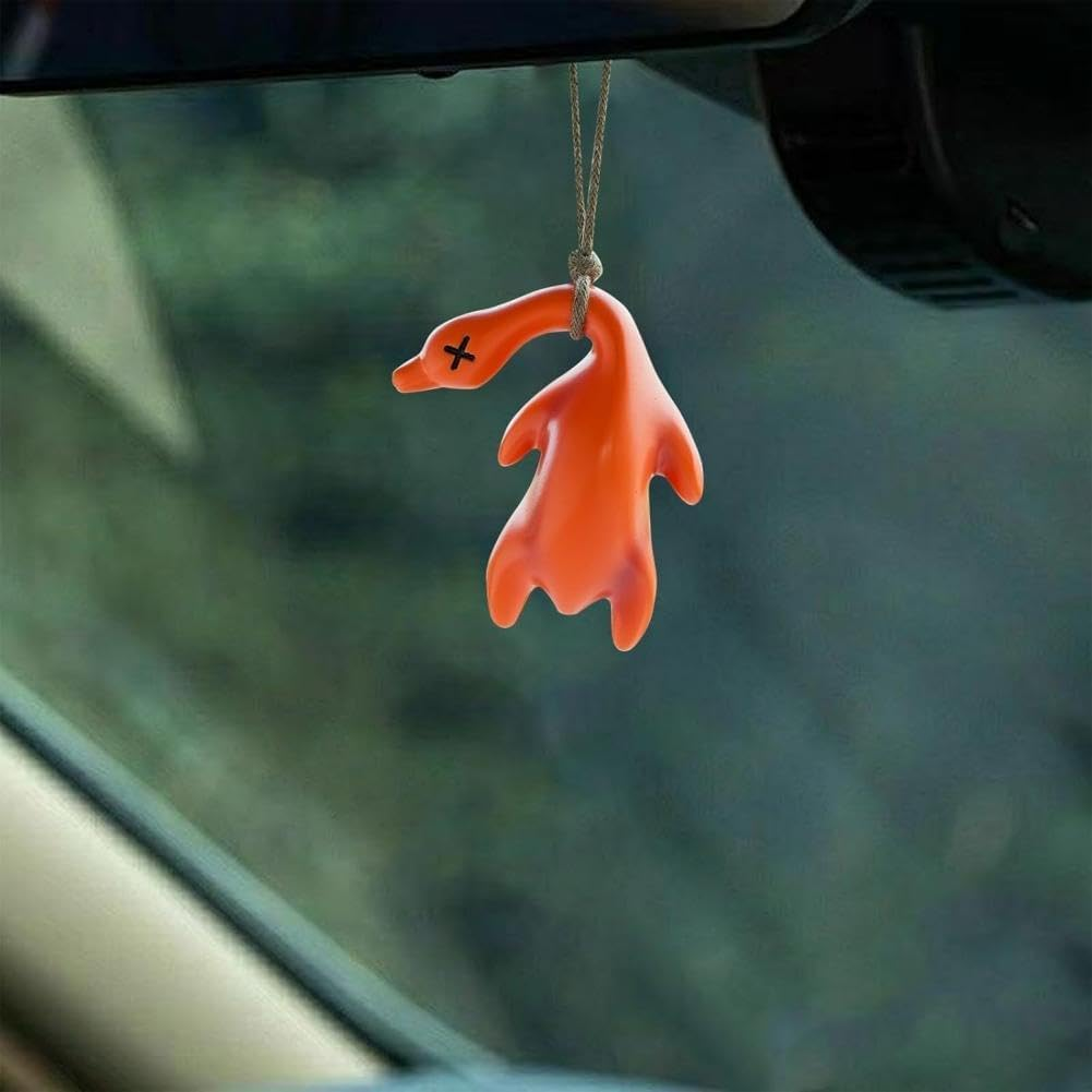 10PCS Duck Car Accessories, Color Changing Roast Duck Creative Pendant, Cute Creative Interior Decoration, UV Temperature Reminder, Suitable for Indoor and Outdoor Pendant image number 4