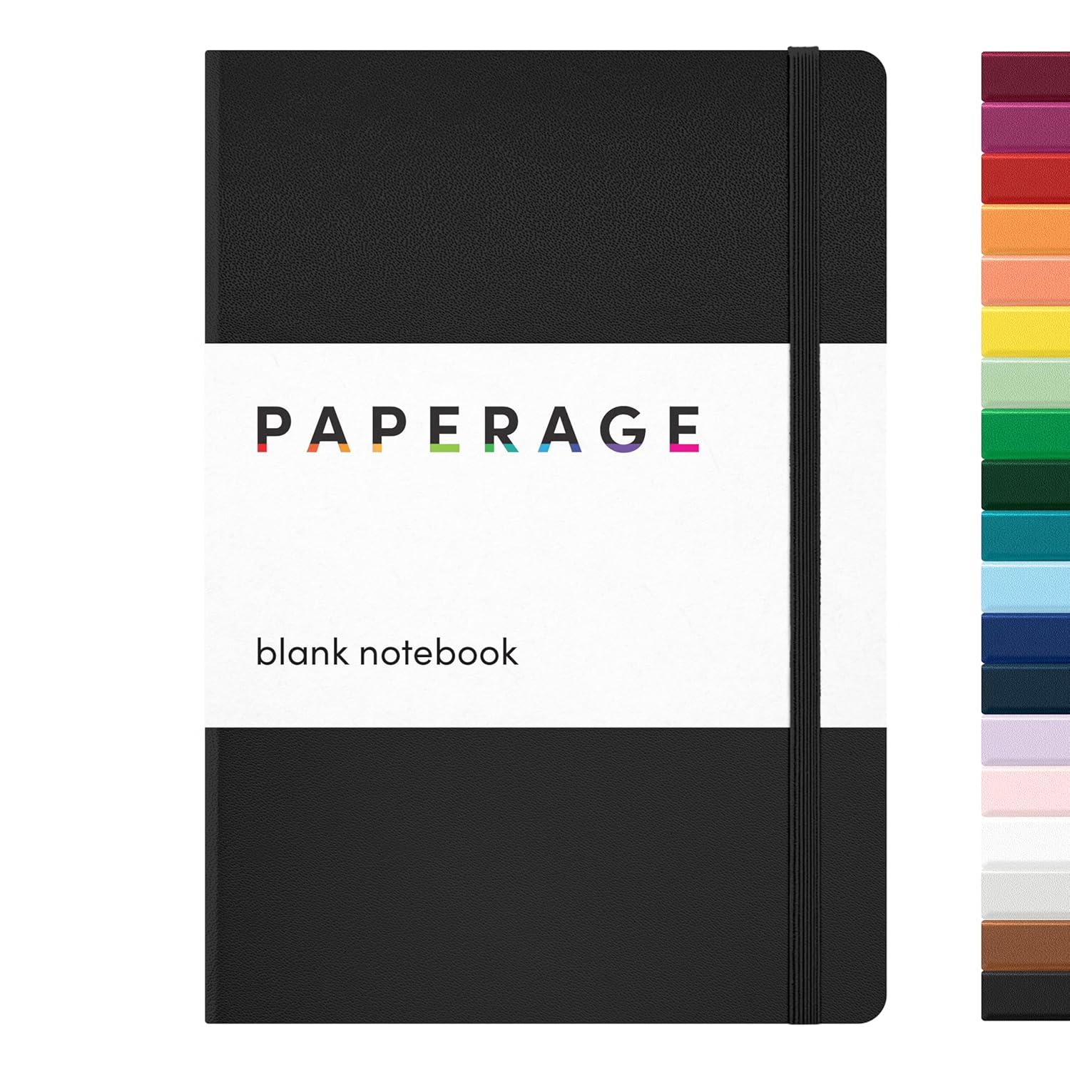 PAPERAGE Blank Journal Notebook, (Black), 160 Pages, Medium 5.7 Inches X 8 Inches - 100 GSM Thick Paper, Hardcover image number 2