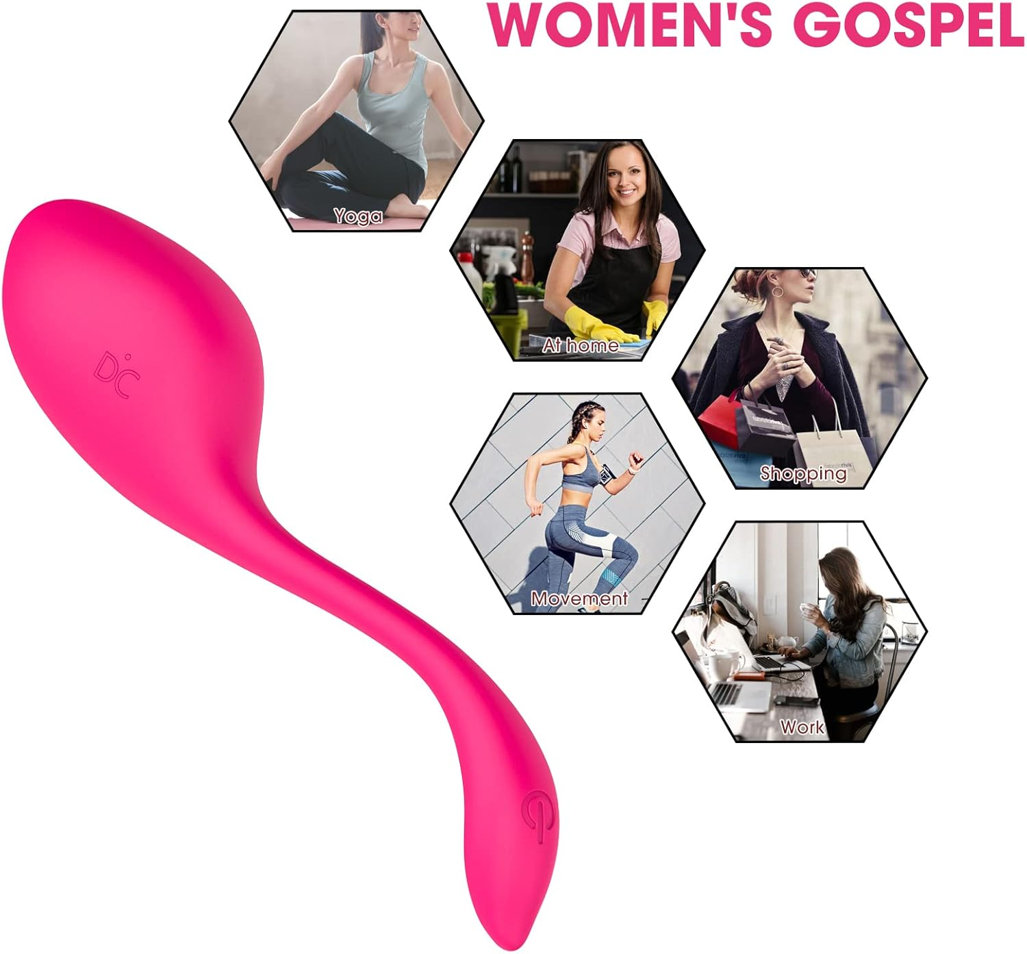 Pink Magnetic Women'S Toys Waterproof Rechargeable Washable Pleasure Toy for Couples