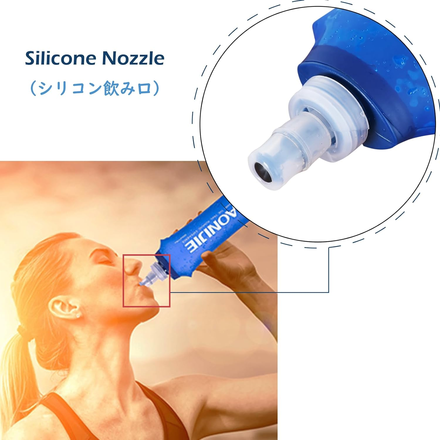 TRIWONDER TPU Soft Folding Water Bottles Bpa-Free Collapsible Flask for Hydration Pack - Ideal for Running Hiking Cycling Climbing image number 3